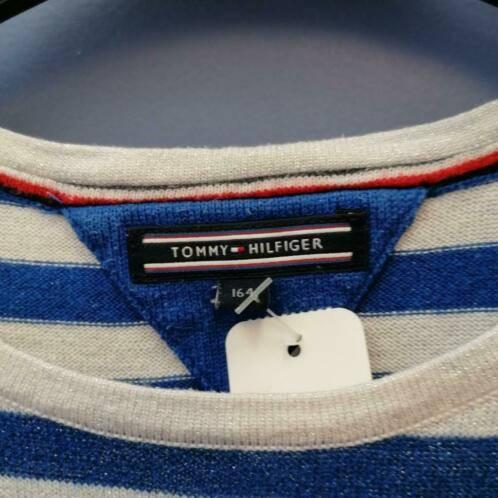 Tommy Hilfiger longsleeve logo kleuren glitter mt 164 36387, Meisje, ., Ophalen of Verzenden, Shirt of Longsleeve