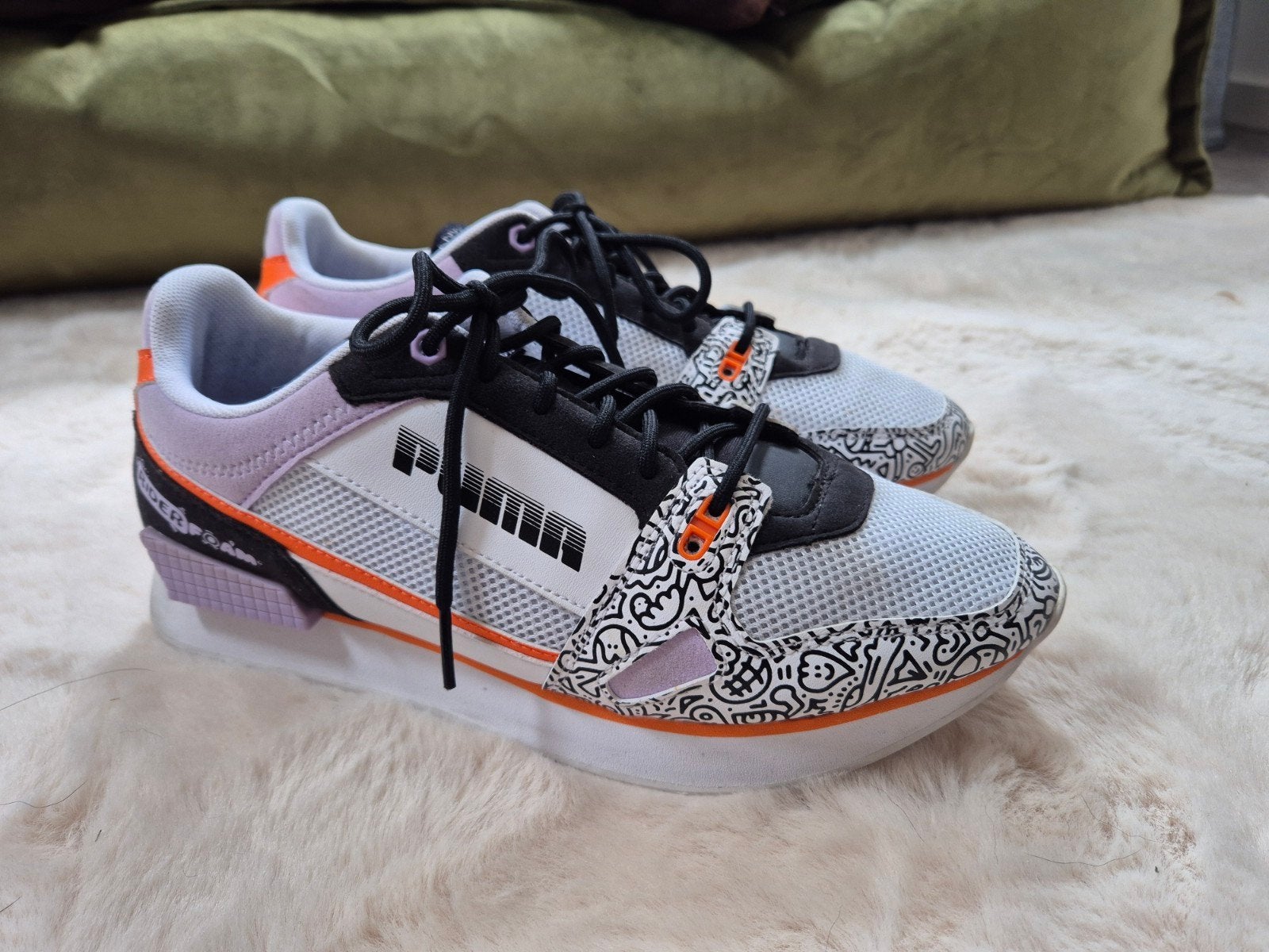 Puma Mile Rider Mr Doodle sneakers - 40.5, Puma, Ophalen of Verzenden, Zo goed als nieuw, Sneakers of Gympen