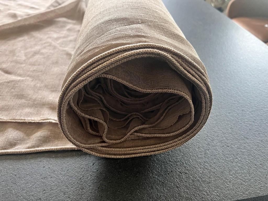 Inbetween vitrage stof beige, Huis en Inrichting, Stoffering | Gordijnen en Lamellen, Ophalen, 200 cm of meer, Beige, Nieuw