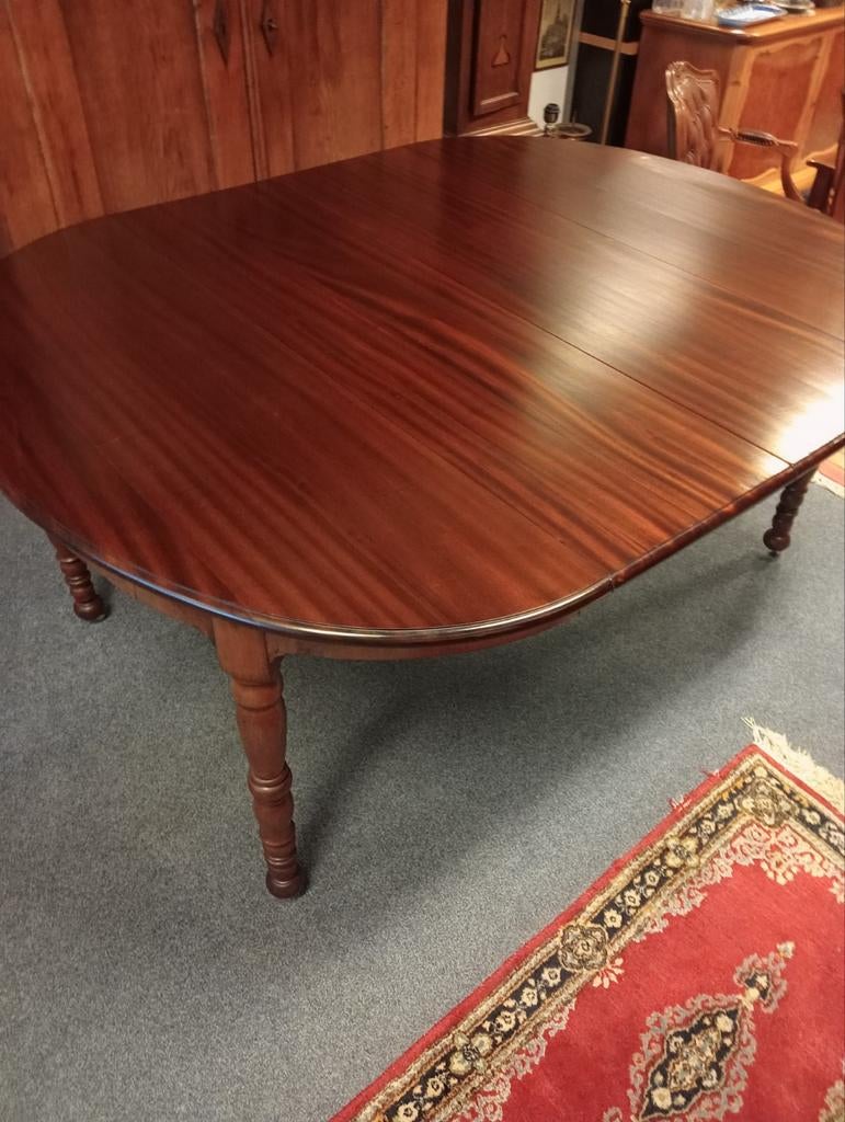 Antieke Grote Mahonie Coulissen Tafel in Nieuwstaat, Antiek en Kunst, Antiek | Meubels | Tafels, Ophalen of Verzenden