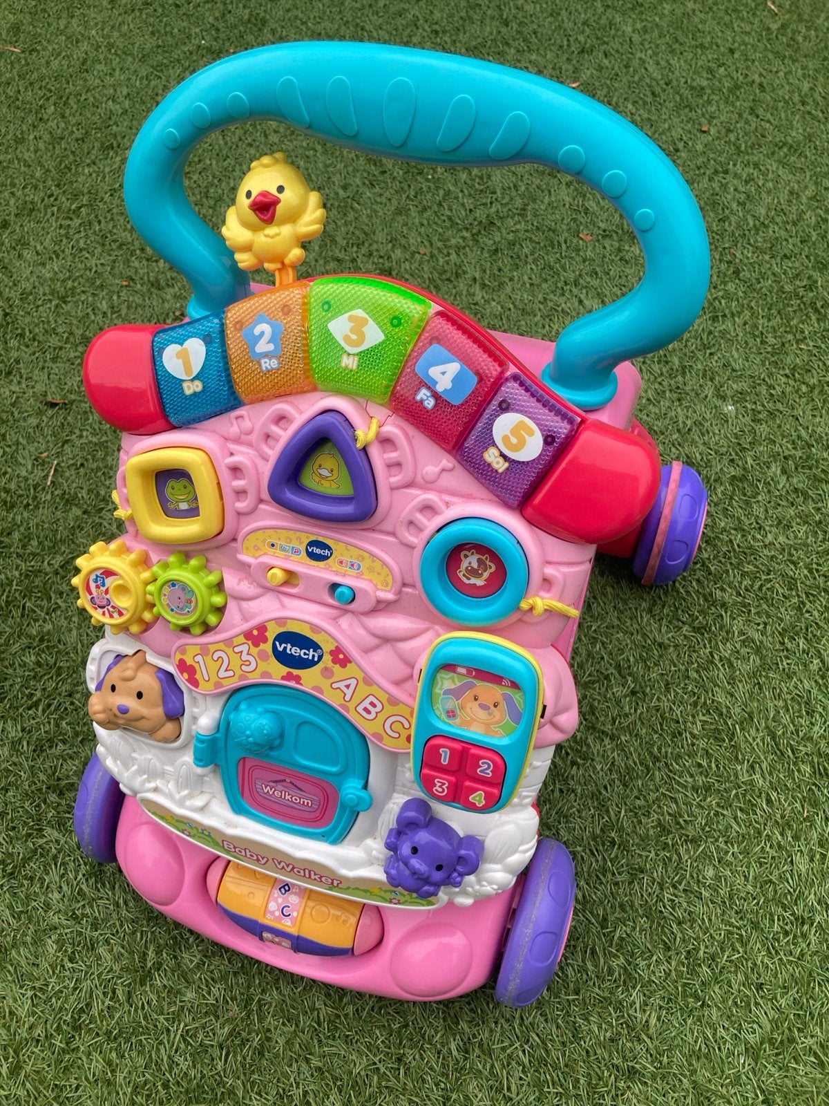 VTech Baby Walker Roze - Loopwagen met Activiteitenpaneel, Ophalen, Gebruikt, Overige typen, Met licht