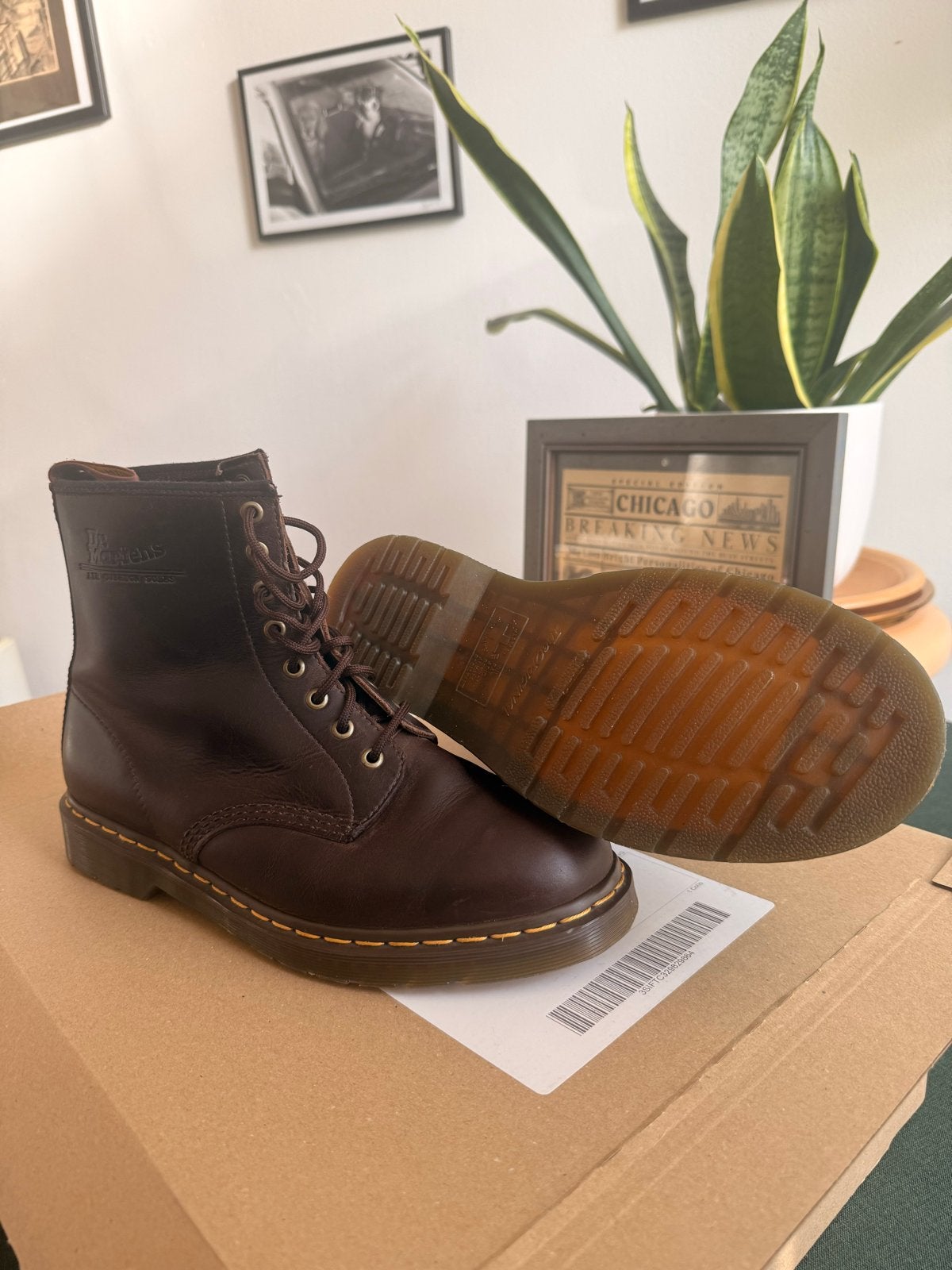 Dr. Martens Bruine Leren Laarzen 44 - Zo goed als nieuw, Kleding | Heren, Bruin, Boots, Ophalen of Verzenden, Zo goed als nieuw