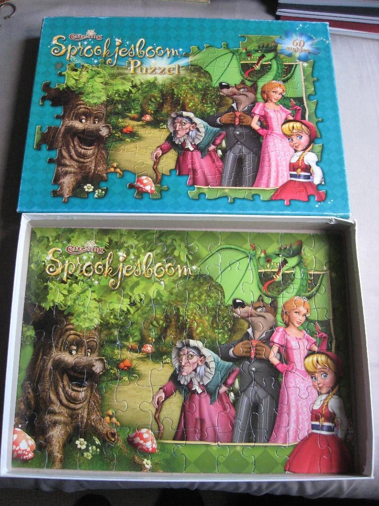 Efteling Sprookjesboom Puzzel (60 stukjes, past in de doos), Ophalen of Verzenden, Gebruikt, Overige typen