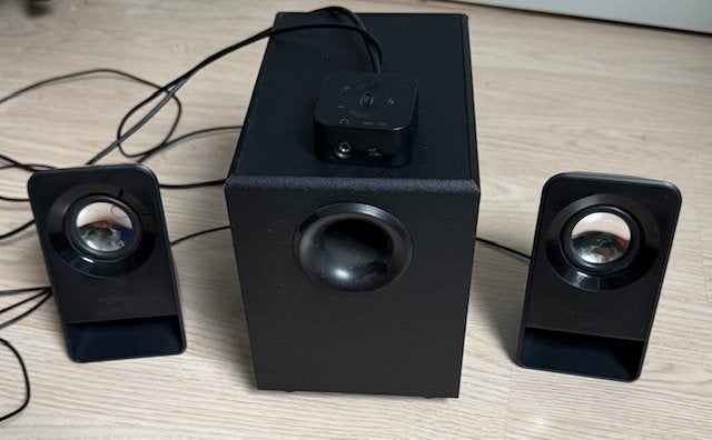Logitech Z213 2.1 speakerset met subwoofer, Computers en Software, Pc speakers, Ophalen of Verzenden, Gebruikt, Audiokanaal 2.1