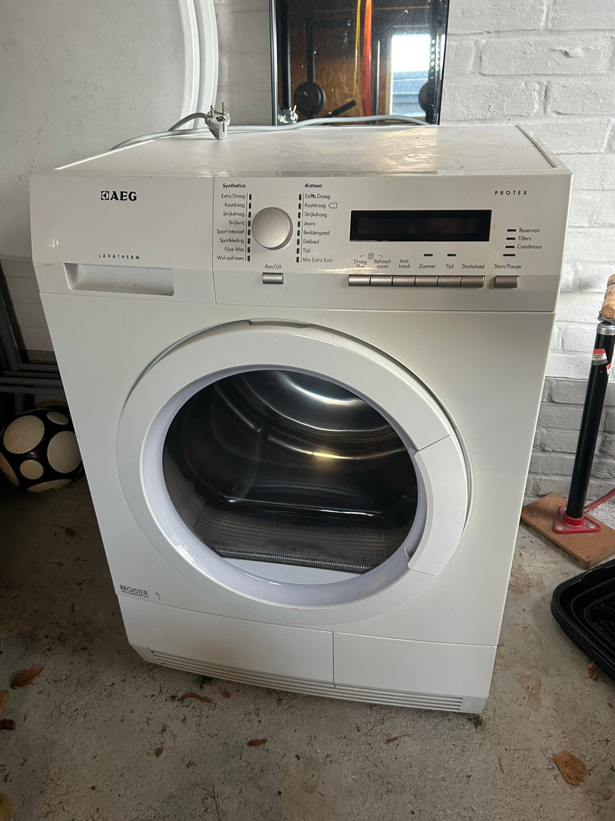 Condensdroger AEG Lavatherm ProTex, Ophalen, 6 tot 8 kg, Zo goed als nieuw, 85 tot 90 cm