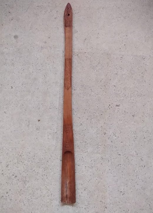 vintage houten schoenlepel, Huis en Inrichting, Ophalen of Verzenden, Gebruikt, Hout