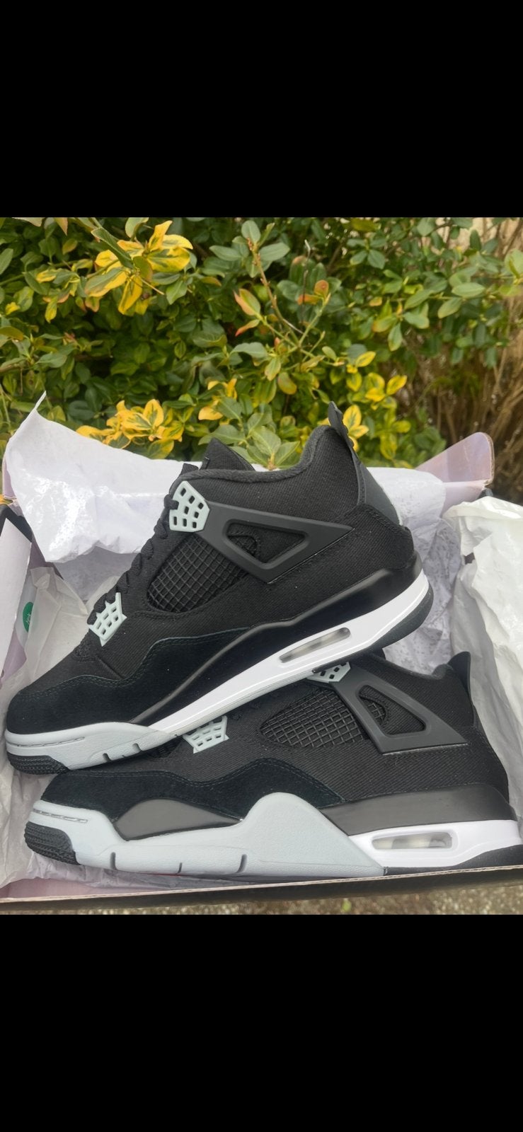 Jordan 4 Black Canvas maat 42.5, Kleding | Heren, Schoenen, Ophalen of Verzenden, Nieuw, Zwart