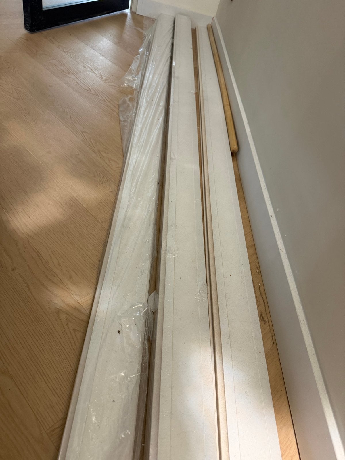 9x MDF Plinten Gegrond 12x90 mm - 21,96 meter totaal, Doe-het-zelf en Verbouw, Plinten en Afwerking, Ophalen, Nieuw, Mdf, 200 tot 250 cm