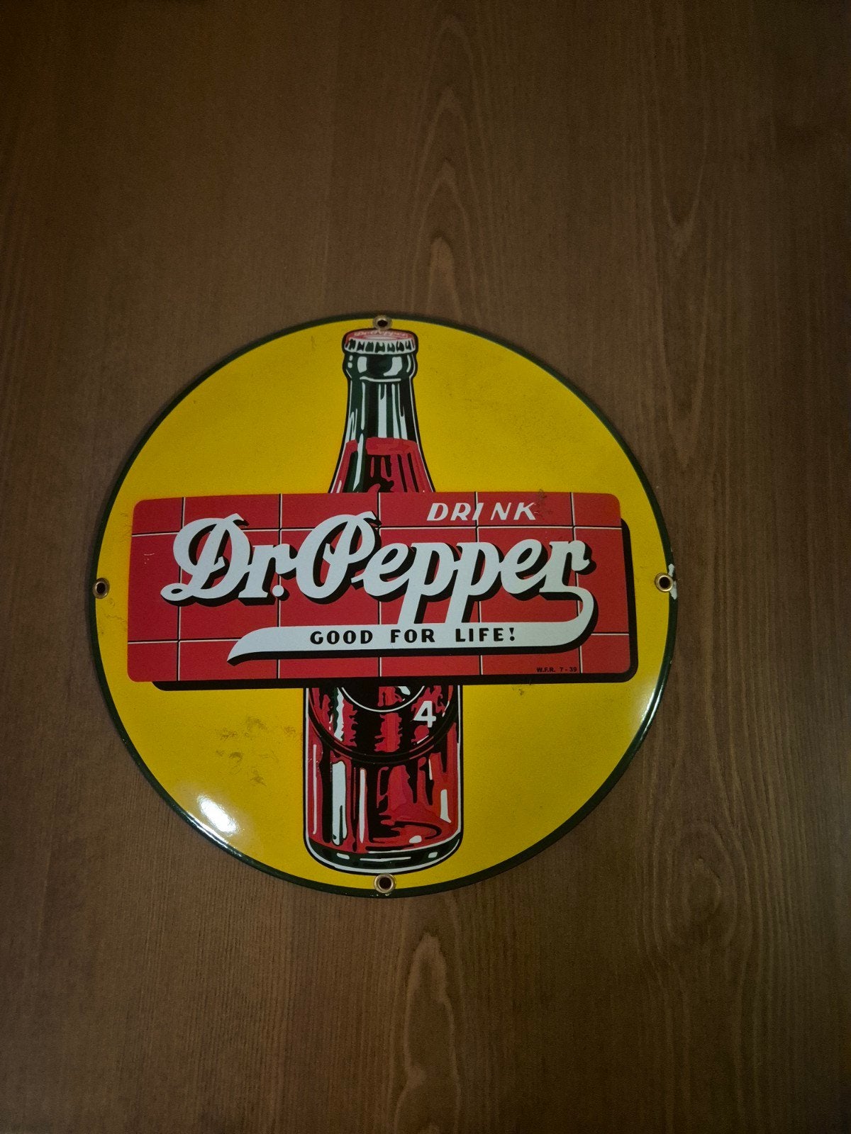 Vintage Dr. Pepper Emaille Reclamebord - Good for Life!, Ophalen