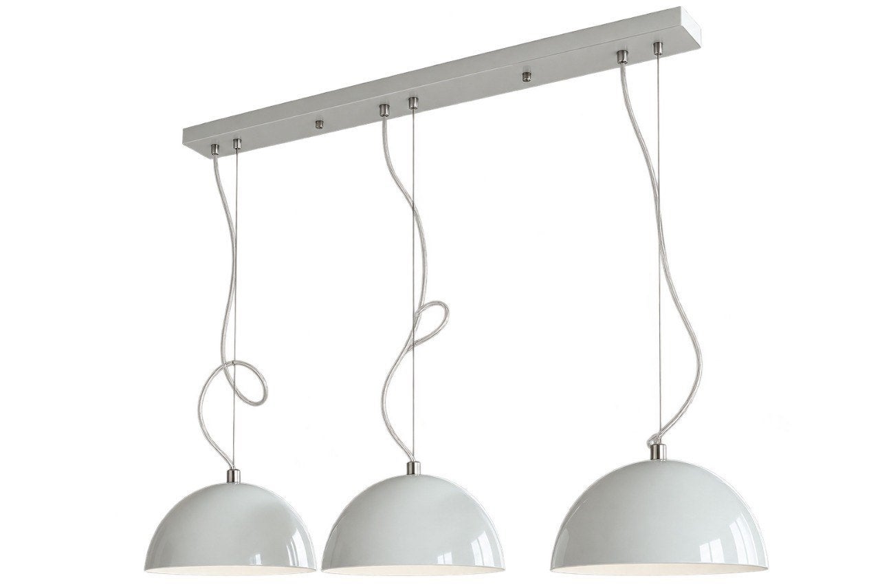 Moderne witte plafondlamp met 3 kappen, Gebruikt, Modern, Ophalen of Verzenden, Wit