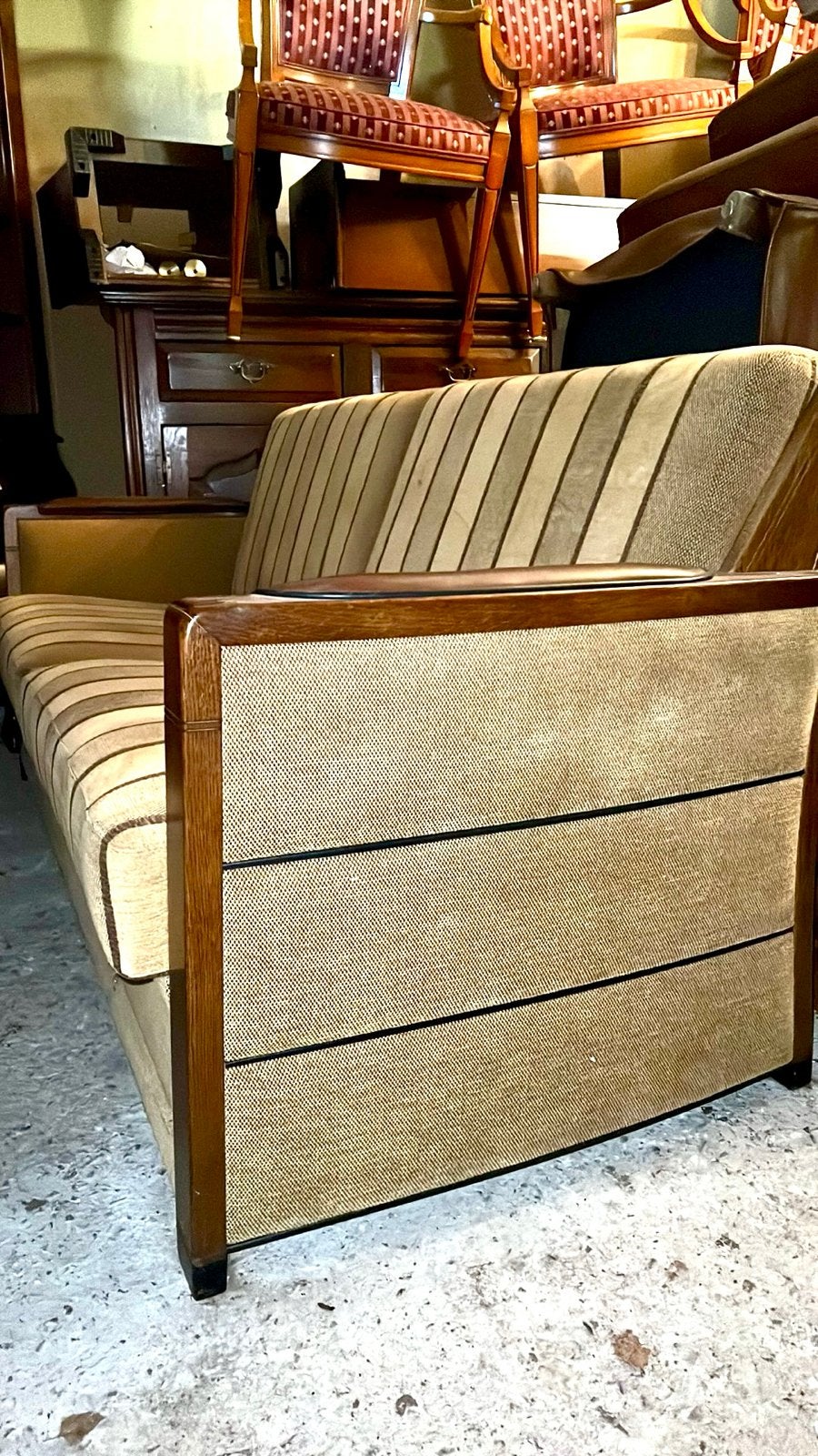 Schuitema bank met fauteuil, Huis en Inrichting, Ophalen, Gebruikt, Driepersoons, 75 tot 100 cm