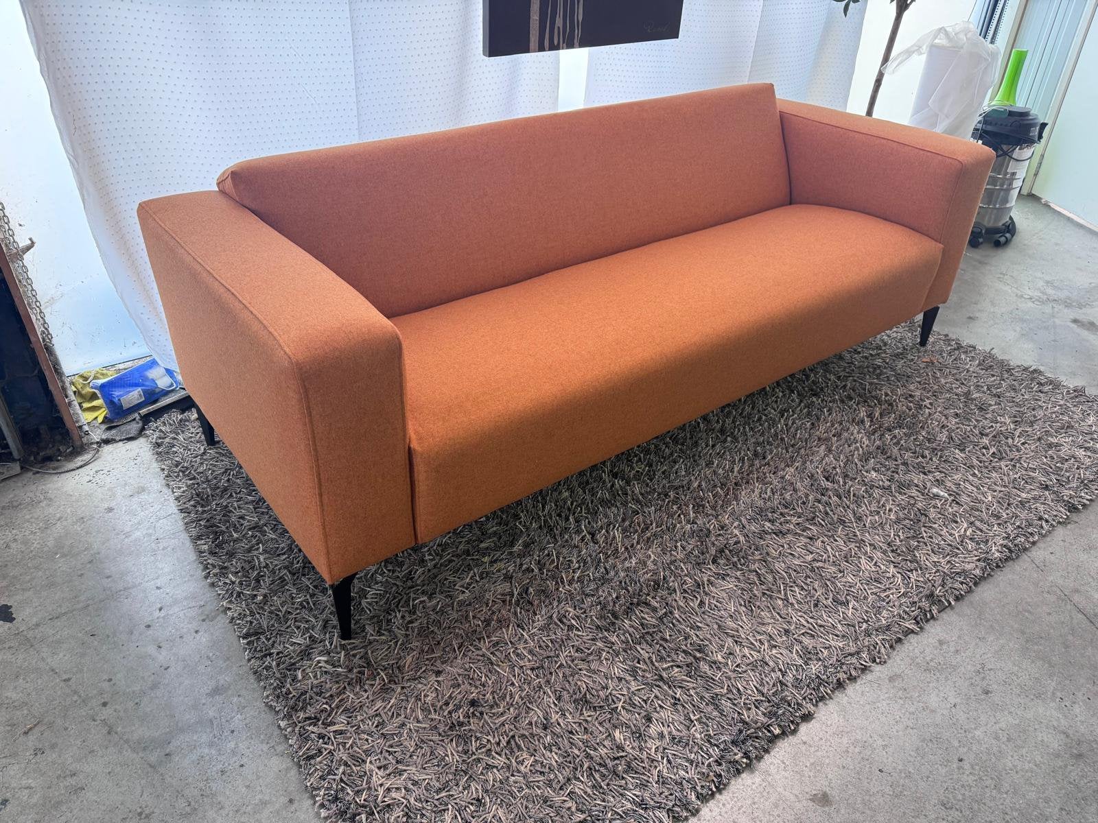 Jame 3 zıt bank ploeg wol 78 oranje, Ophalen of Verzenden, Zo goed als nieuw, 75 tot 100 cm, Vierpersoons of meer