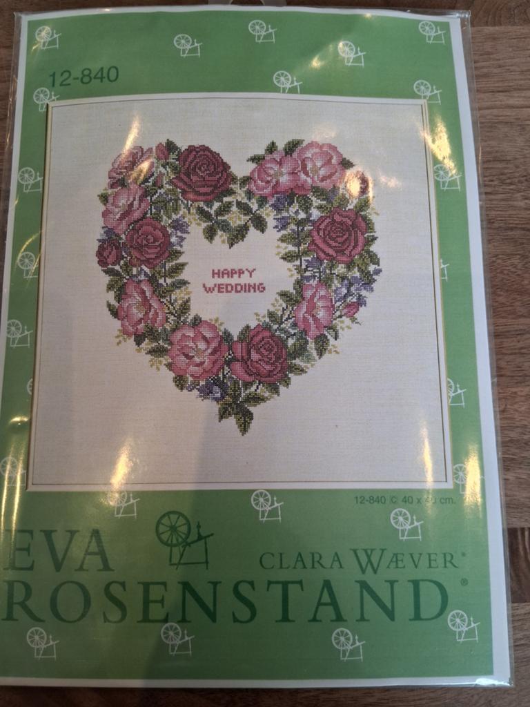 Borduurpakket 'Happy Wedding' - Eva Rosenstand, Hobby en Vrije tijd, Verzenden