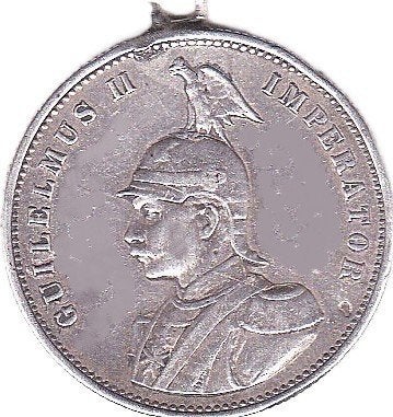 DEUTS  -  OSTAFRIKANISCHE  1892  EINE RUPIE met oogje Zilver, Ophalen of Verzenden, Overige materialen