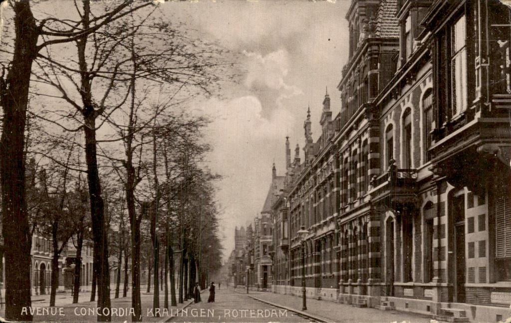 Rotterdam - Avenue Concordia - Kralingen, Ophalen of Verzenden, Voor 1920, Gelopen, Zuid-Holland