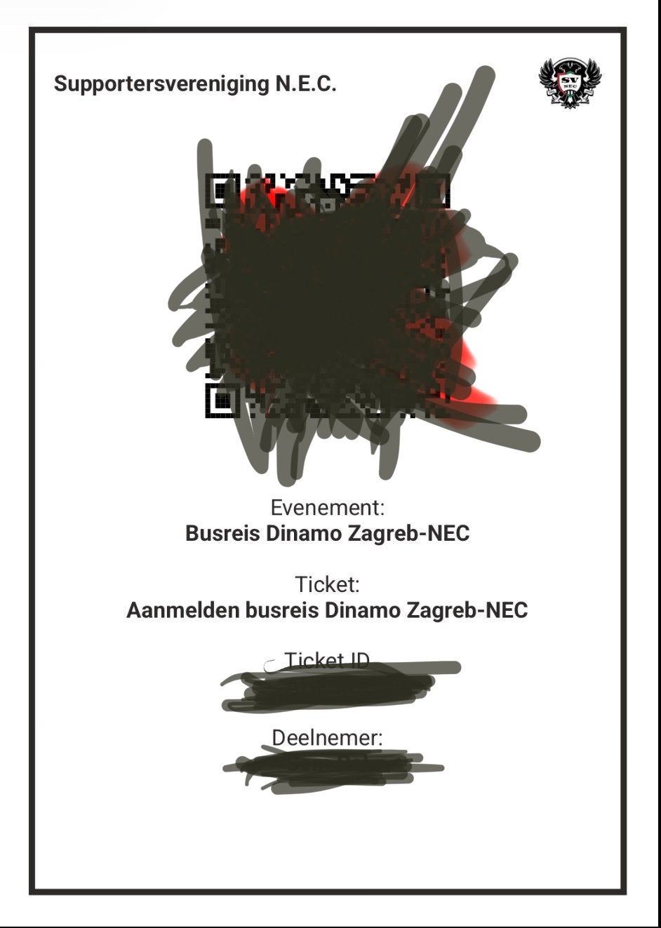 Busreis zagreb - nec, Tickets en Kaartjes, Eén persoon