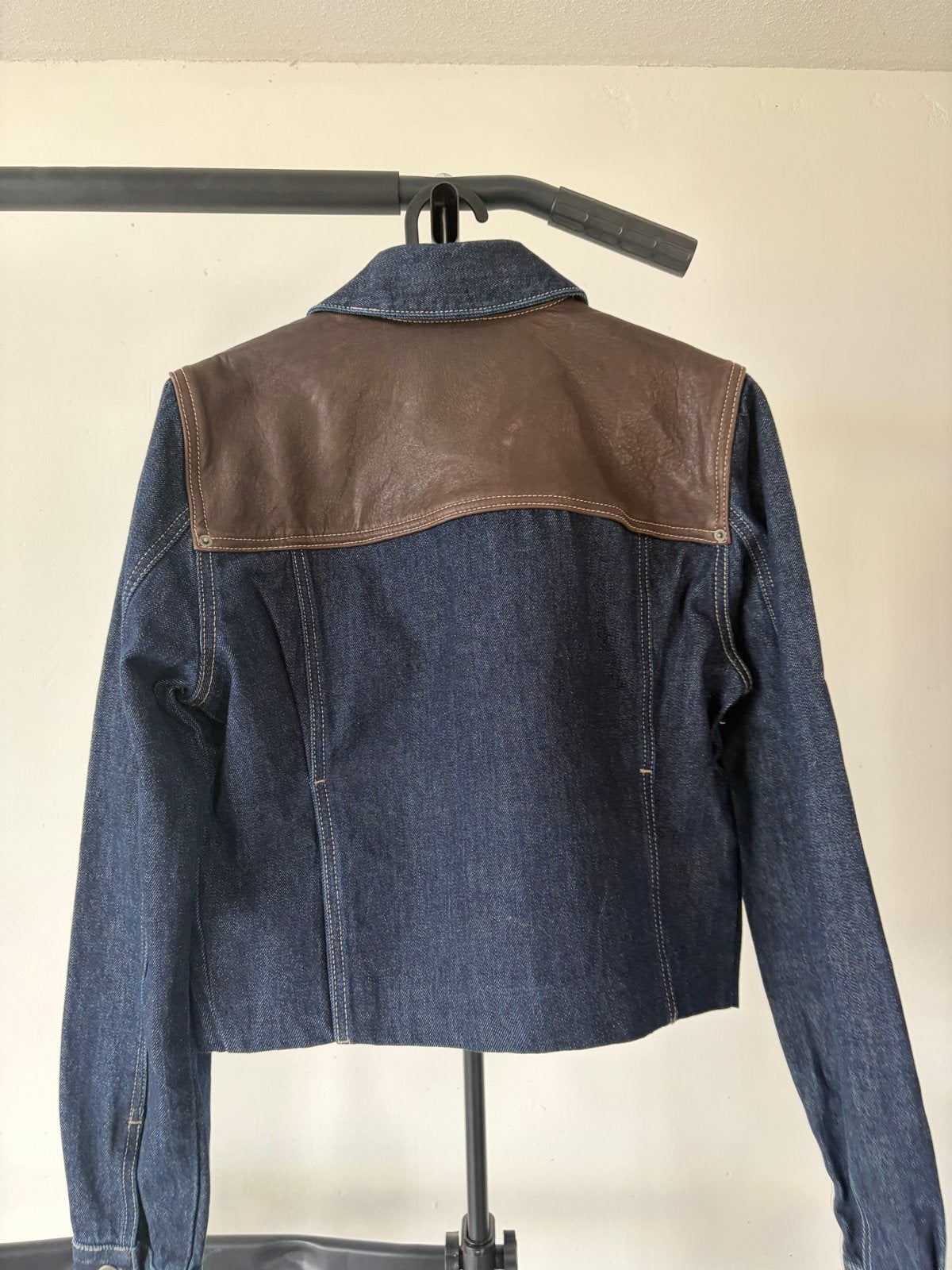 Zara spijkerjack met leren details - Nieuw met kaartje (S), Ophalen of Verzenden, Nieuw, Maat 36 (S), Blauw