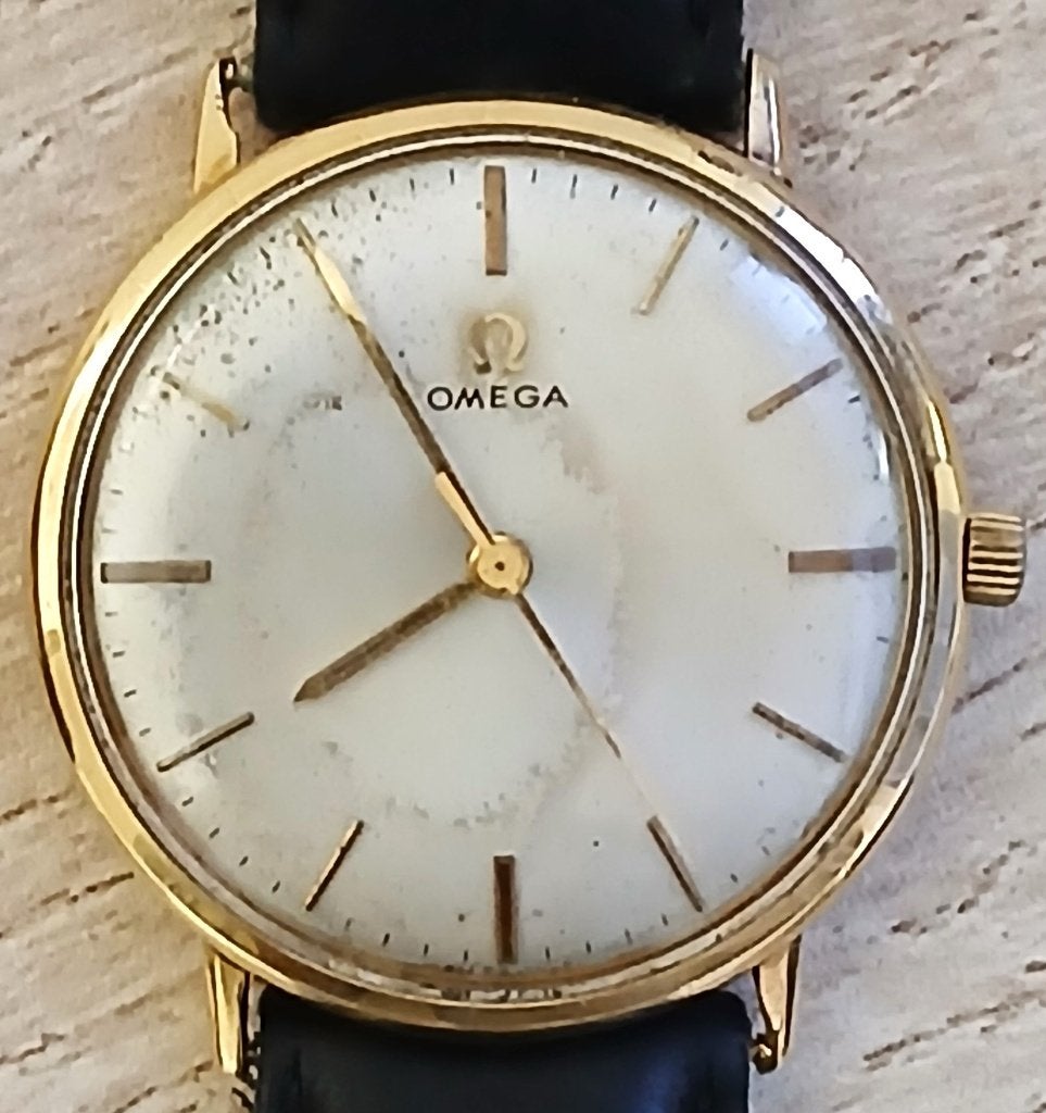 Omega 14 karaat geel goud Vintage dresswatch., Sieraden, Tassen en Uiterlijk, Horloges | Antiek, Met bandje, Polshorloge, Omega
