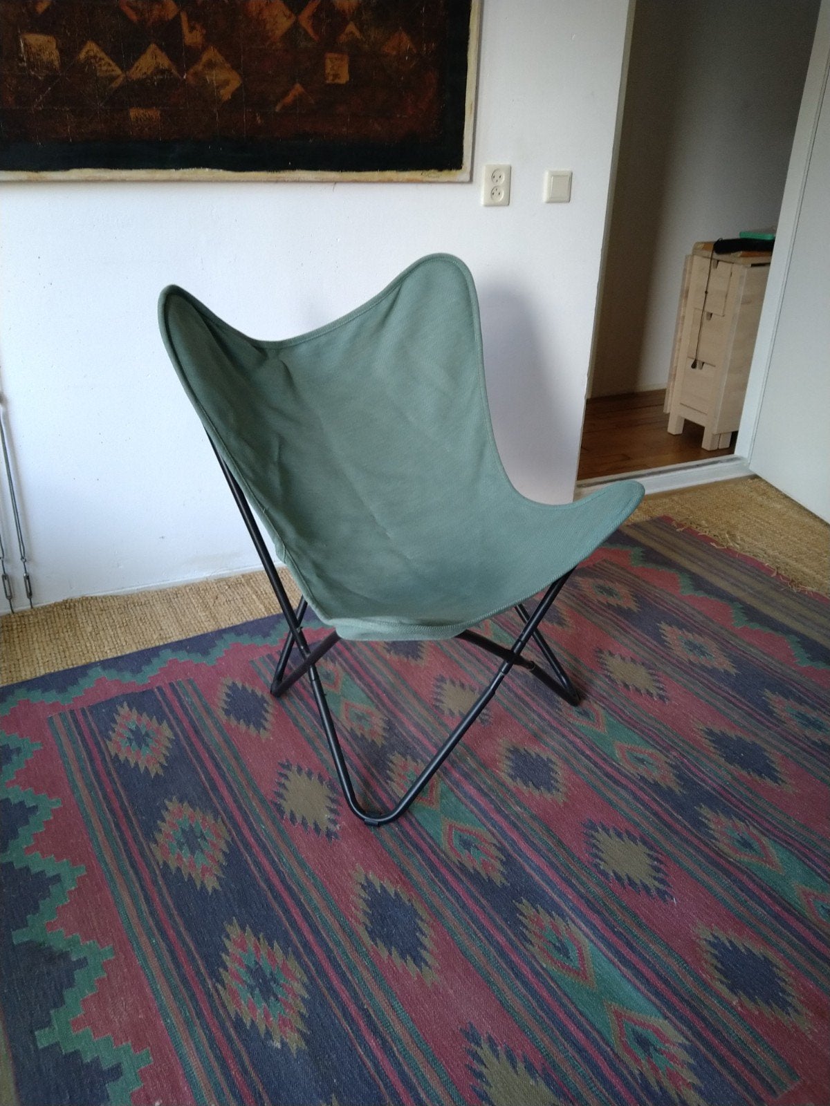 Vlinderstoel, Ophalen of Verzenden, Zo goed als nieuw, Stof, Eén