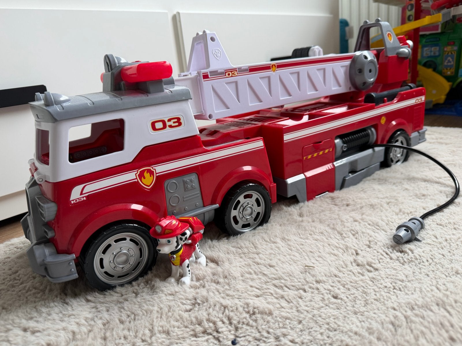 Paw Patrol Brandweerwagen met Marshall figuur, Ophalen of Verzenden, Zo goed als nieuw