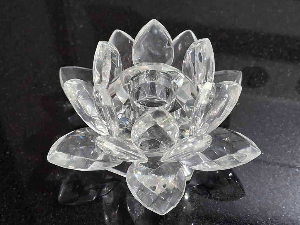 Kristallen Lotus Kaarsenhouder, Ophalen, Overige materialen, Overige kleuren, Zo goed als nieuw