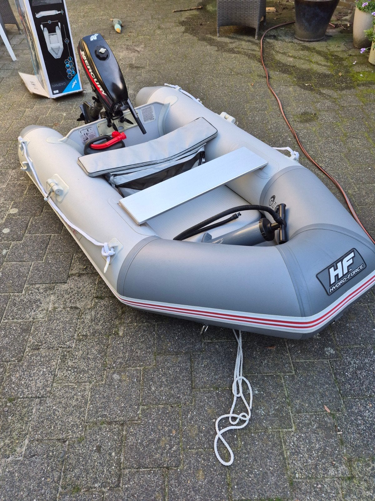 rubberboot 230cm met mercury 3.3pk motor, Ophalen, Zo goed als nieuw, Overige typen, Motorboot