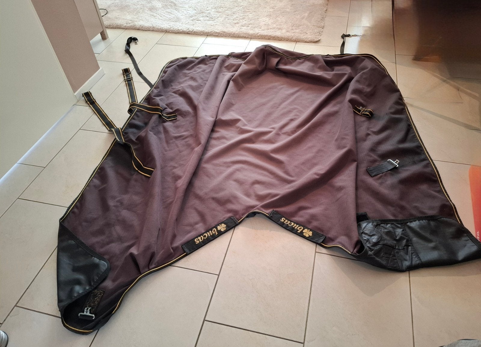 bucas regendeken 0 grams mt 135 bovenmt. kleine fries oid, Bucas, Gebruikt, Ophalen of Verzenden, Grijs