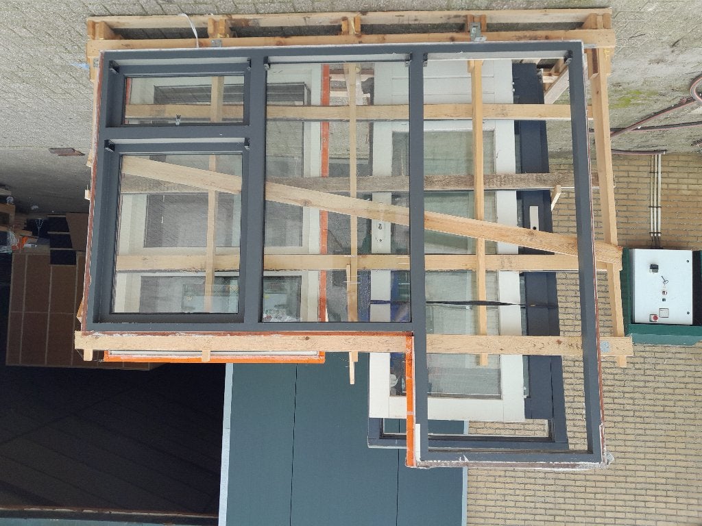 merbau kozijnen en pui, Ophalen, Gebruikt, Hout, Raamkozijn