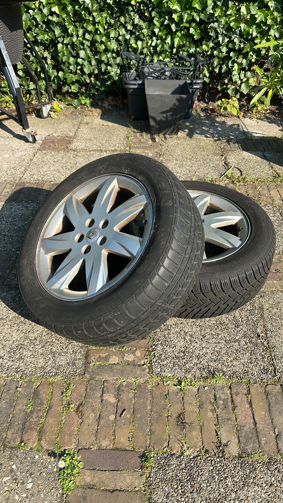 4 velgen met band (5x108), Ophalen, Zomerbanden, Velg(en)