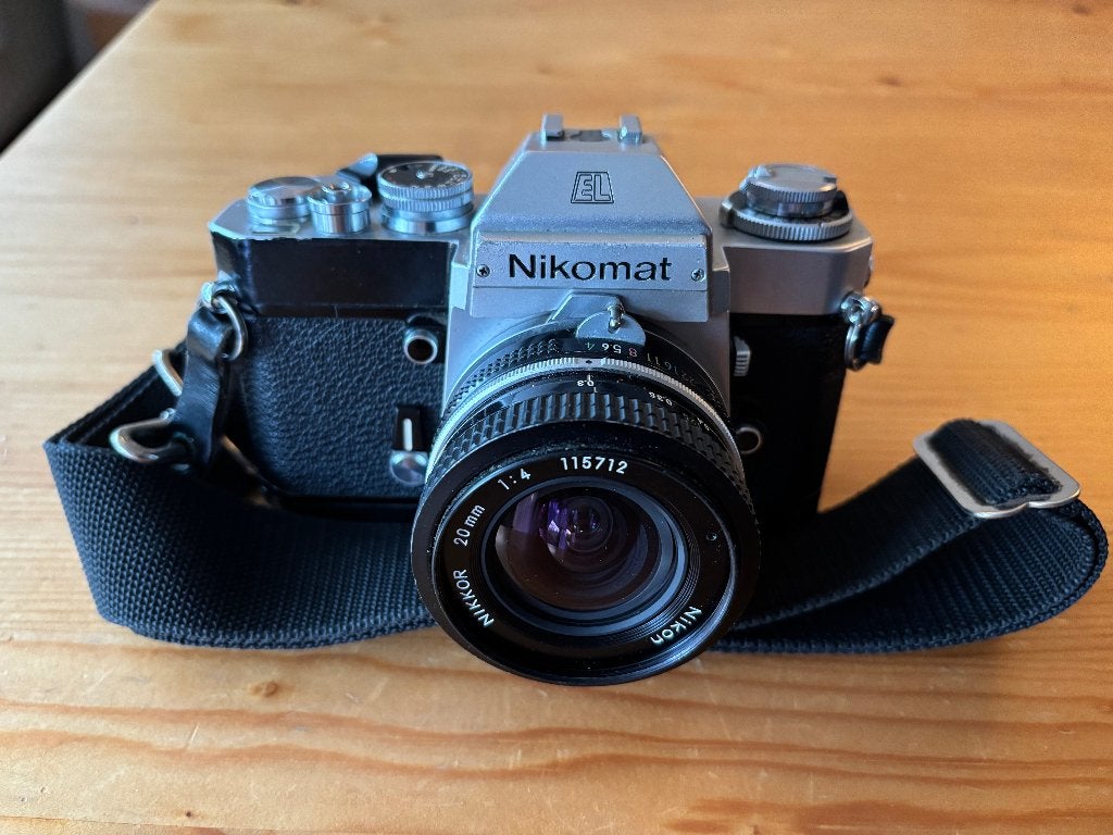 Nikomat EL met lenzen, Audio, Tv en Foto, Fotocamera's Analoog, Ophalen, Gebruikt, Spiegelreflex, Nikon