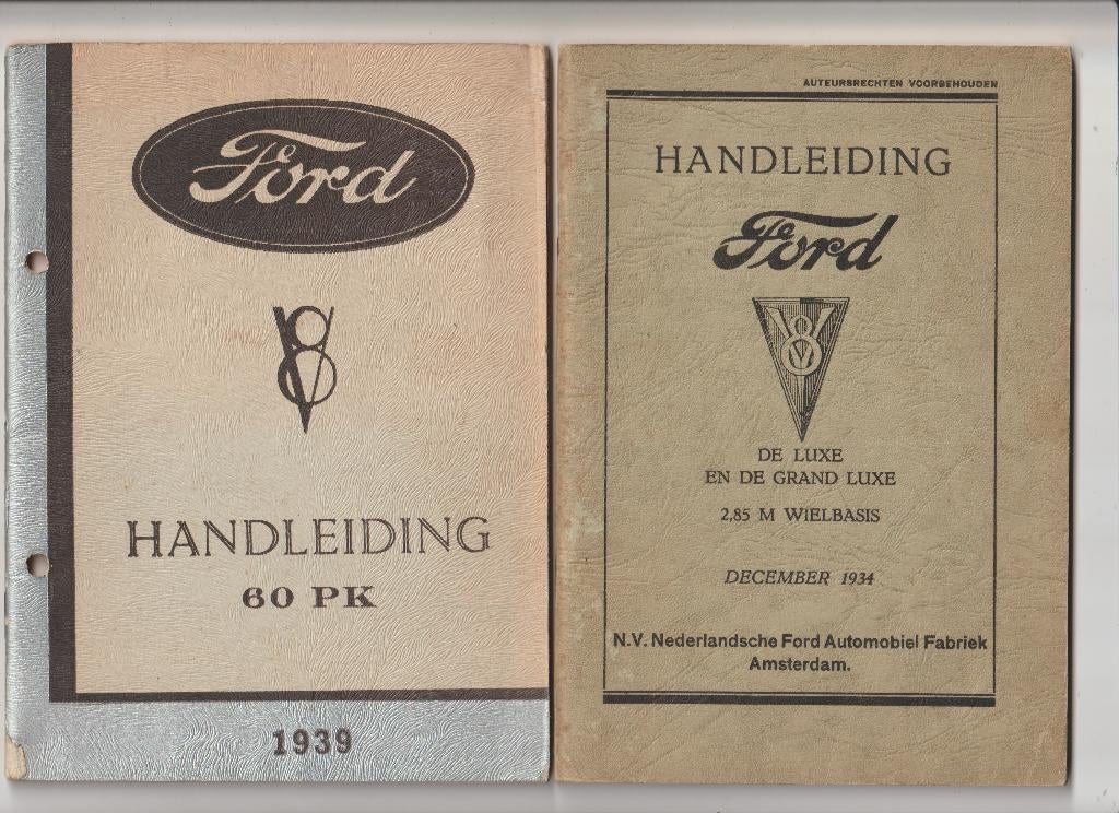 FORD V8 1934/1939 Nederlands handleidingen, Ophalen of Verzenden