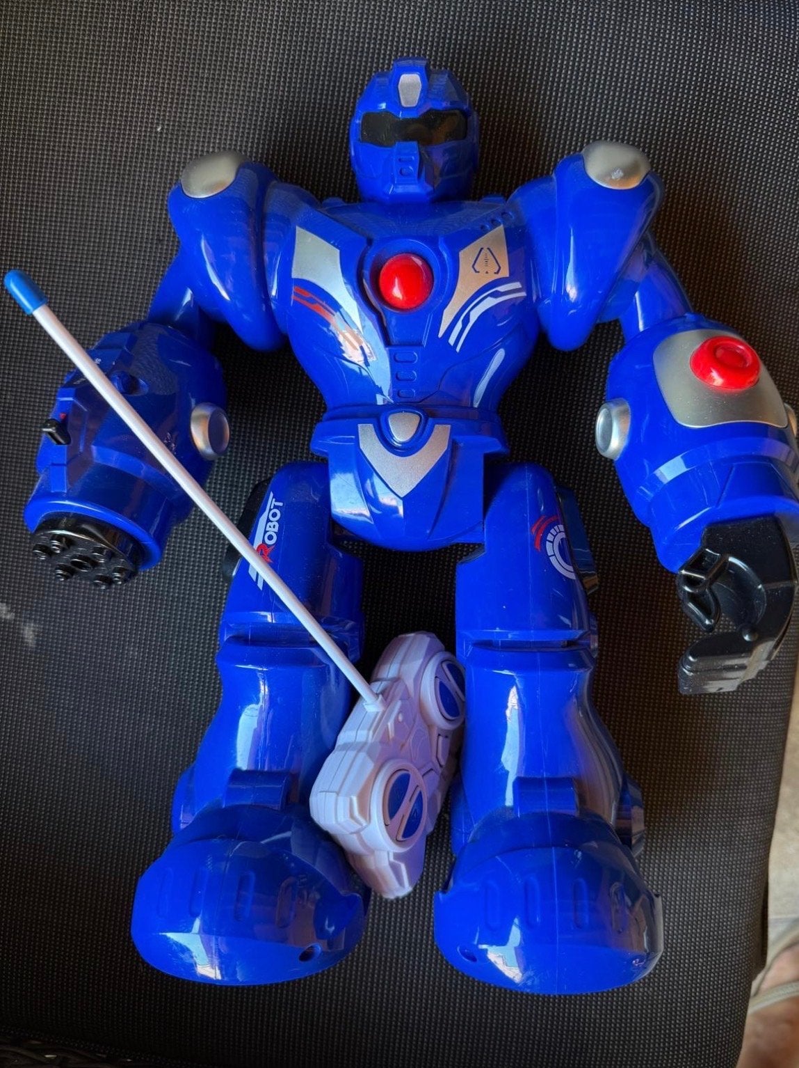 Blauwe robot met afstandsbediening, Ophalen of Verzenden, Gebruikt