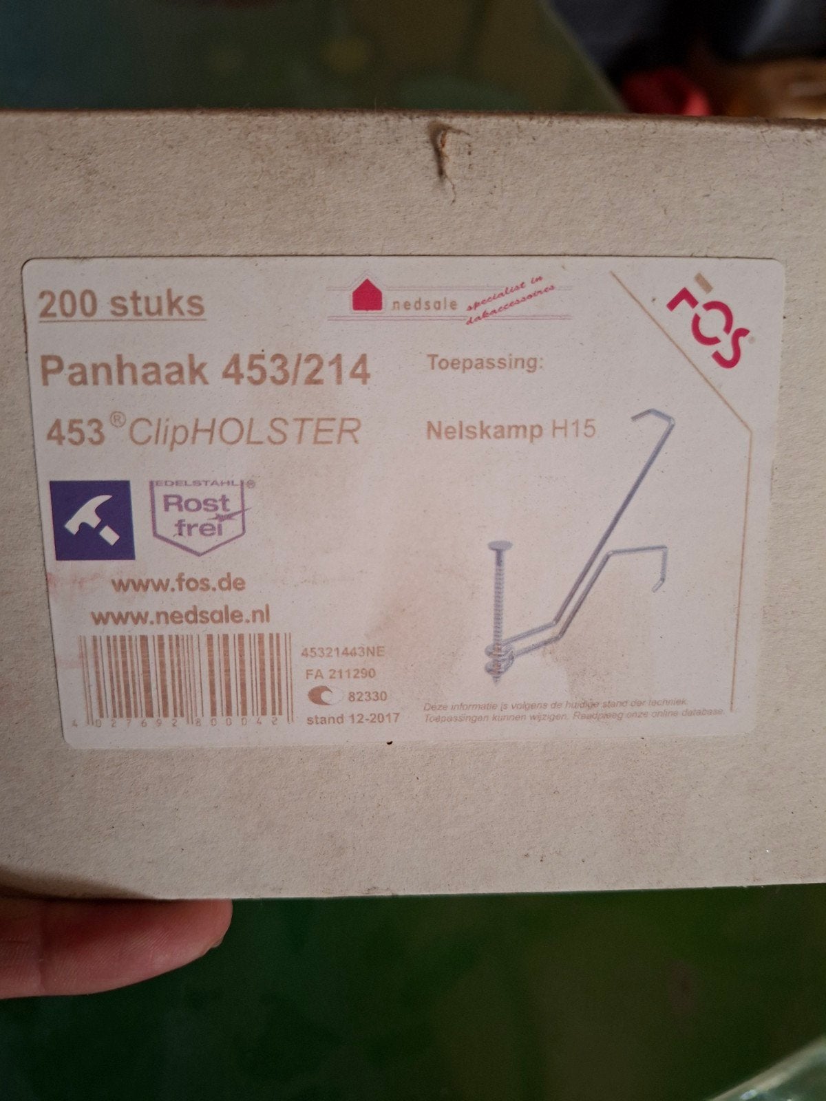 Panhaken nelskamp H15, Ophalen of Verzenden, Nieuw, Overige typen, Rvs