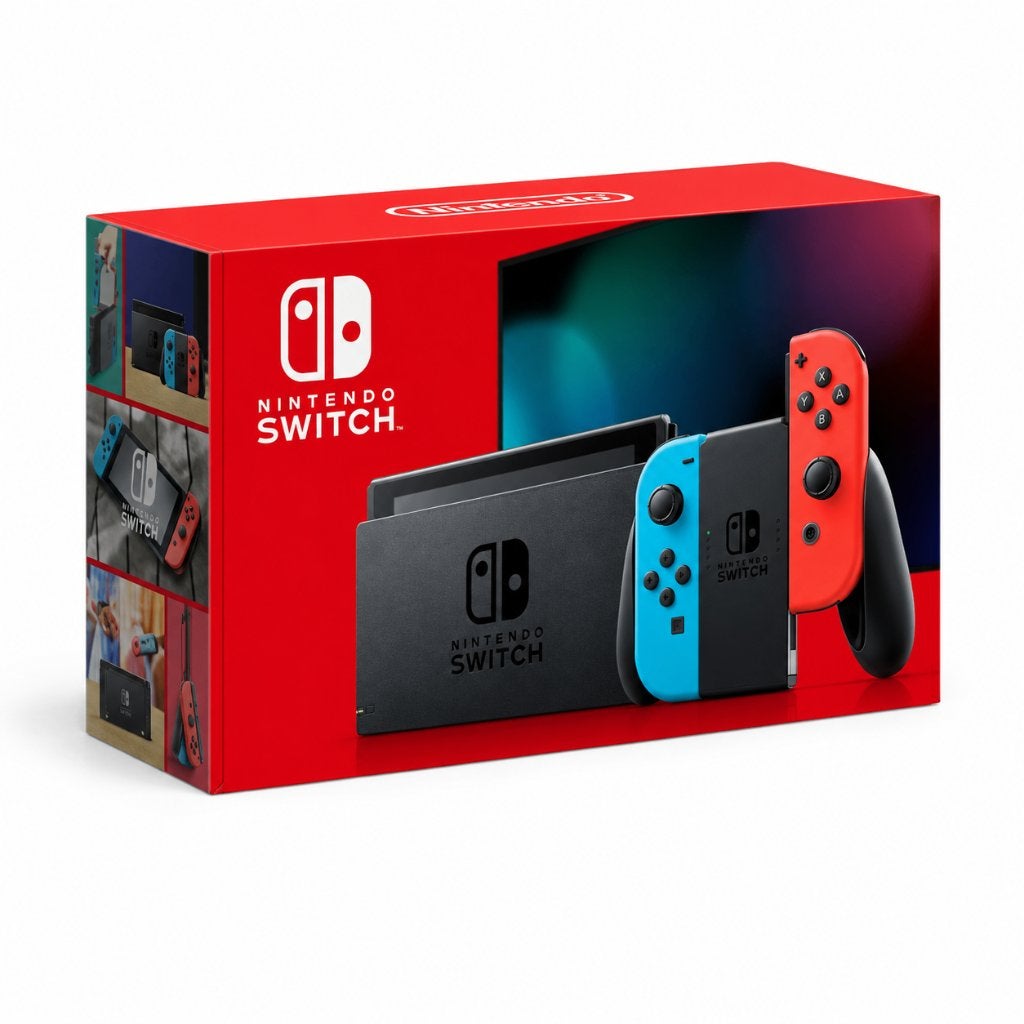 Nintendo Switch Rood/Blauw Compleet met Doos + Tas | ZGAN