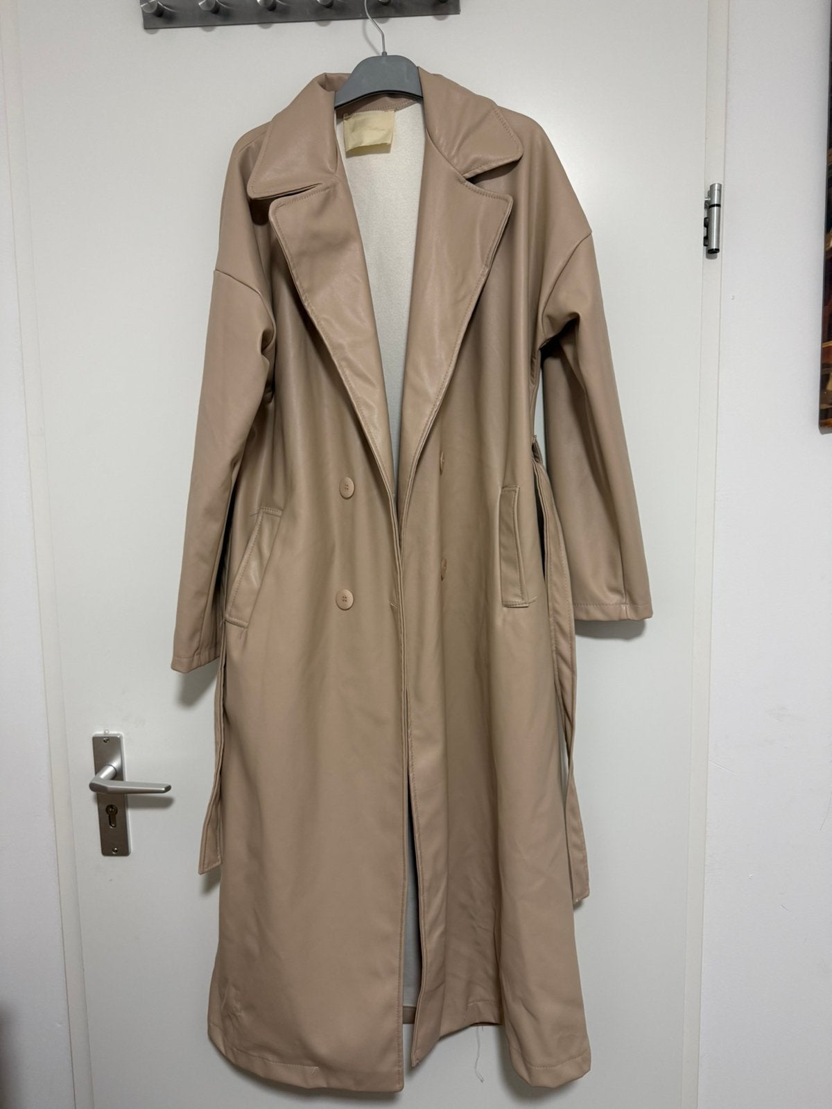 Leren jas, Ophalen, Nieuw, Maat 38/40 (M), Beige