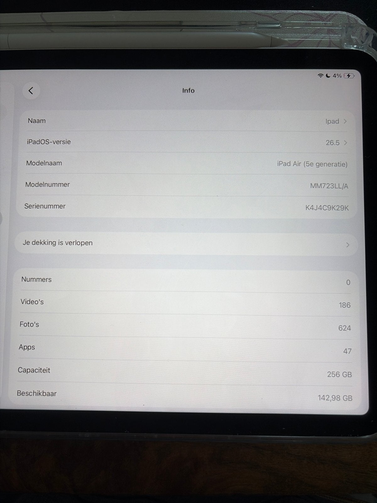 Foto 5 van iPad Air5 256GB Wifi + Cellular + Apple Pencil + toetsenbord