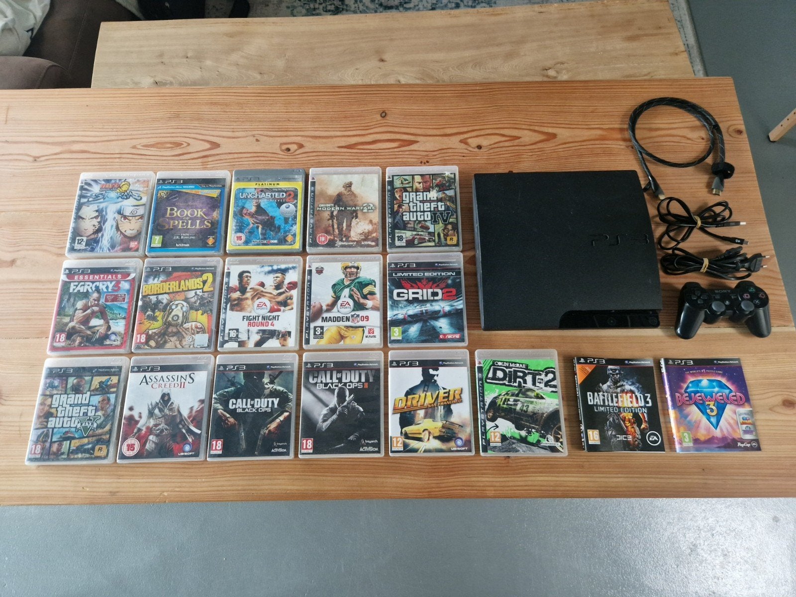 PS3 CECH-3004B 320GB Compleet met Games, Ophalen, 320 GB, Met 1 controller, Slim