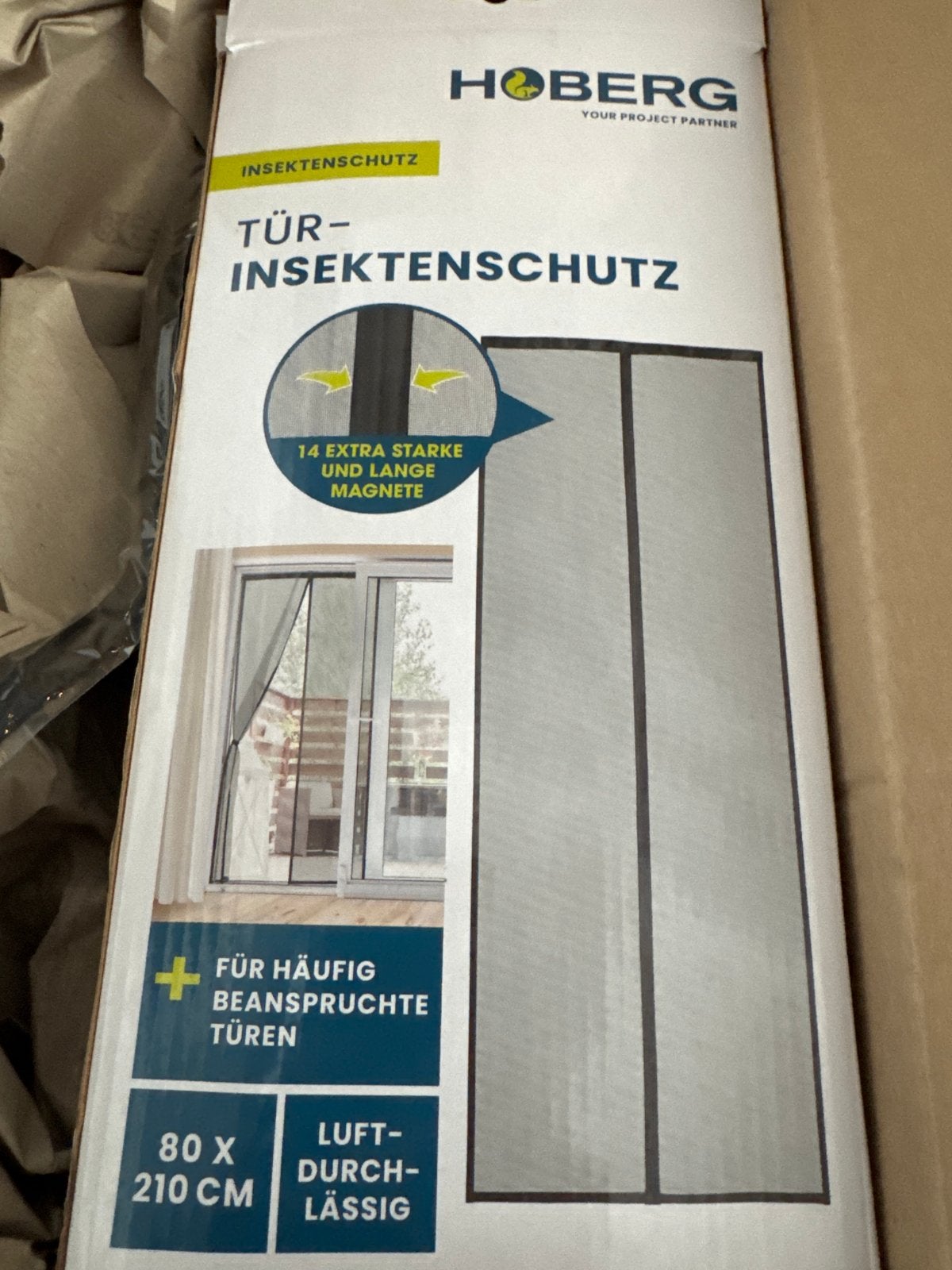 Hoberg Hordeur met Magneten - 80x210 cm, Ophalen, Minder dan 80 cm, Hordeur, Nieuw