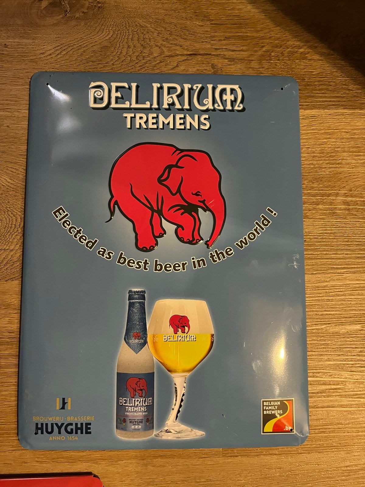 Drie borden delirium en brugse zot. Per stuk of allemaal, Verzamelen, Ophalen of Verzenden, Zo goed als nieuw, Reclamebord