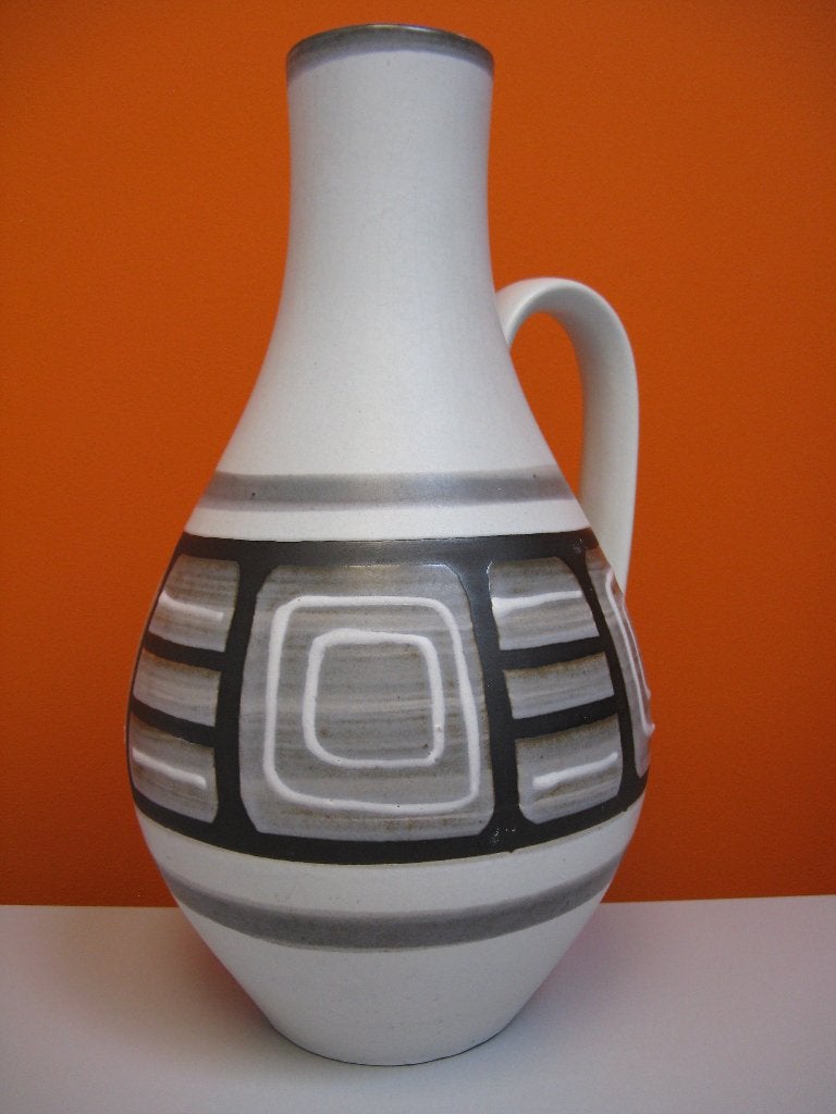 retro vintage vaas Carstens Tonnieshof West Germany 1960s, Gebruikt, 35 cm, Ophalen of Verzenden, Steen/keramiek