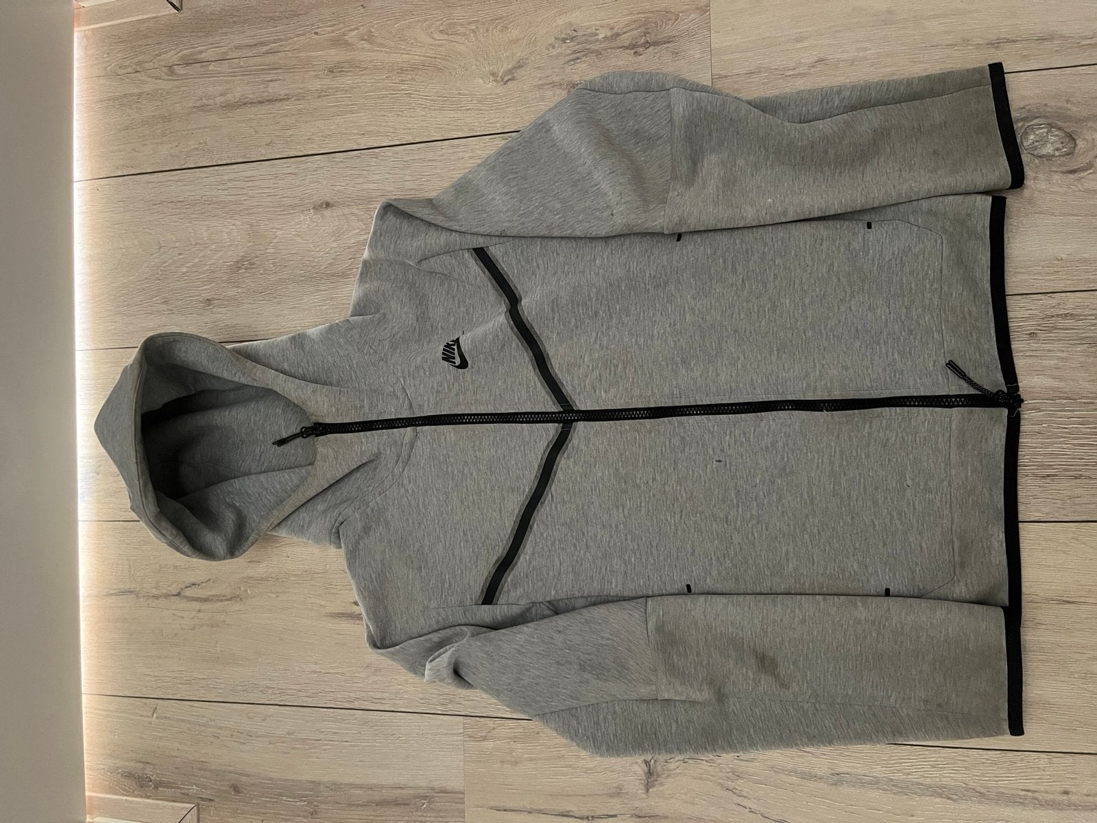 Nike Tech Fleece Hoodie Grijs - Zo goed als nieuw, Ophalen of Verzenden, Gebruikt, Jongen of Meisje, Trui of Vest