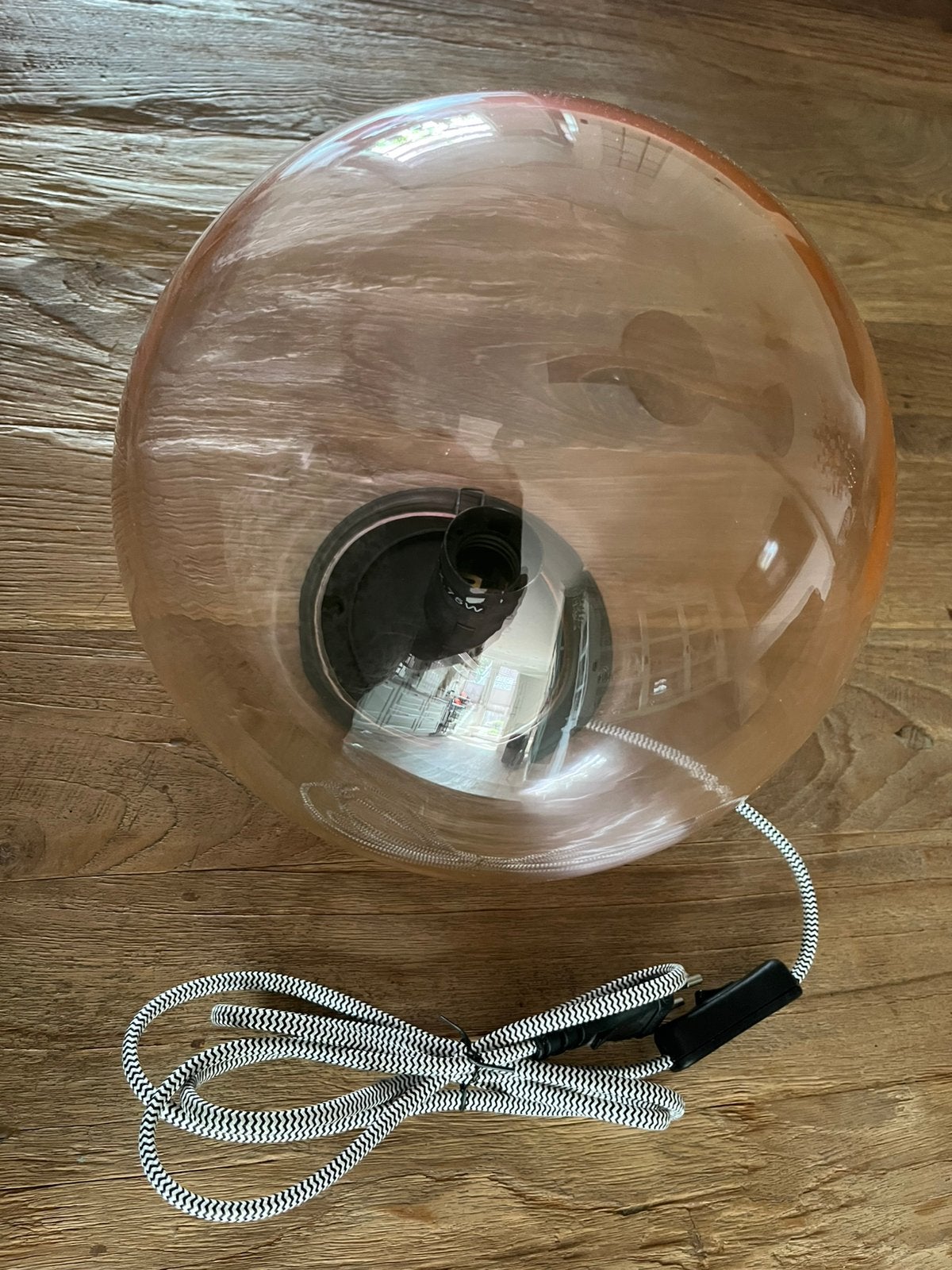 Ikea Fado glazen tafellamp, Ophalen of Verzenden, Glas, Roze, IKEA