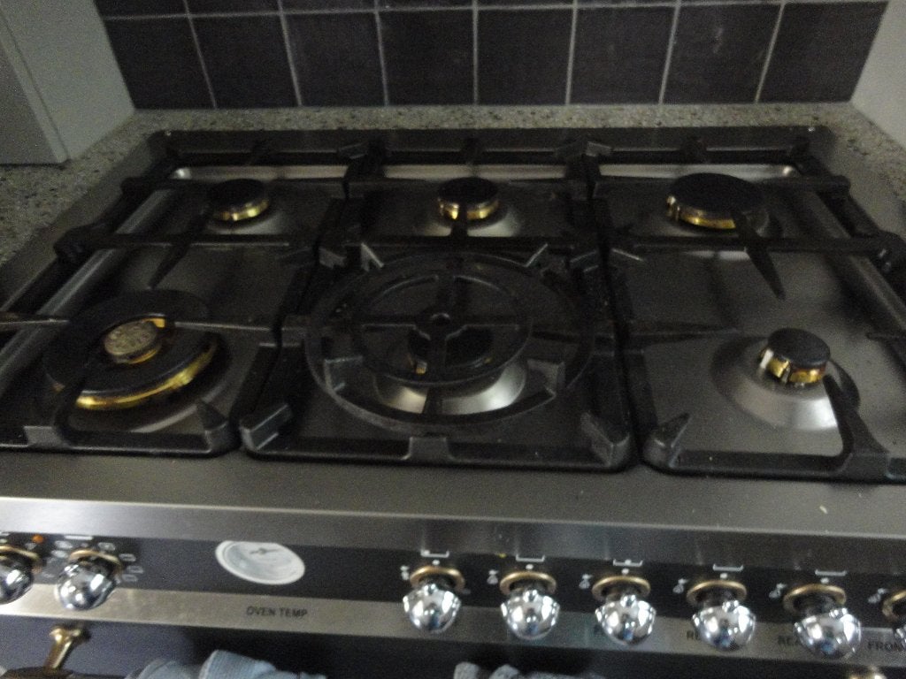 rvs OPVANGBAK = ONDERDEEL BERTAZZONI gasfornuis, h 4 cm, Ophalen, Gebruikt