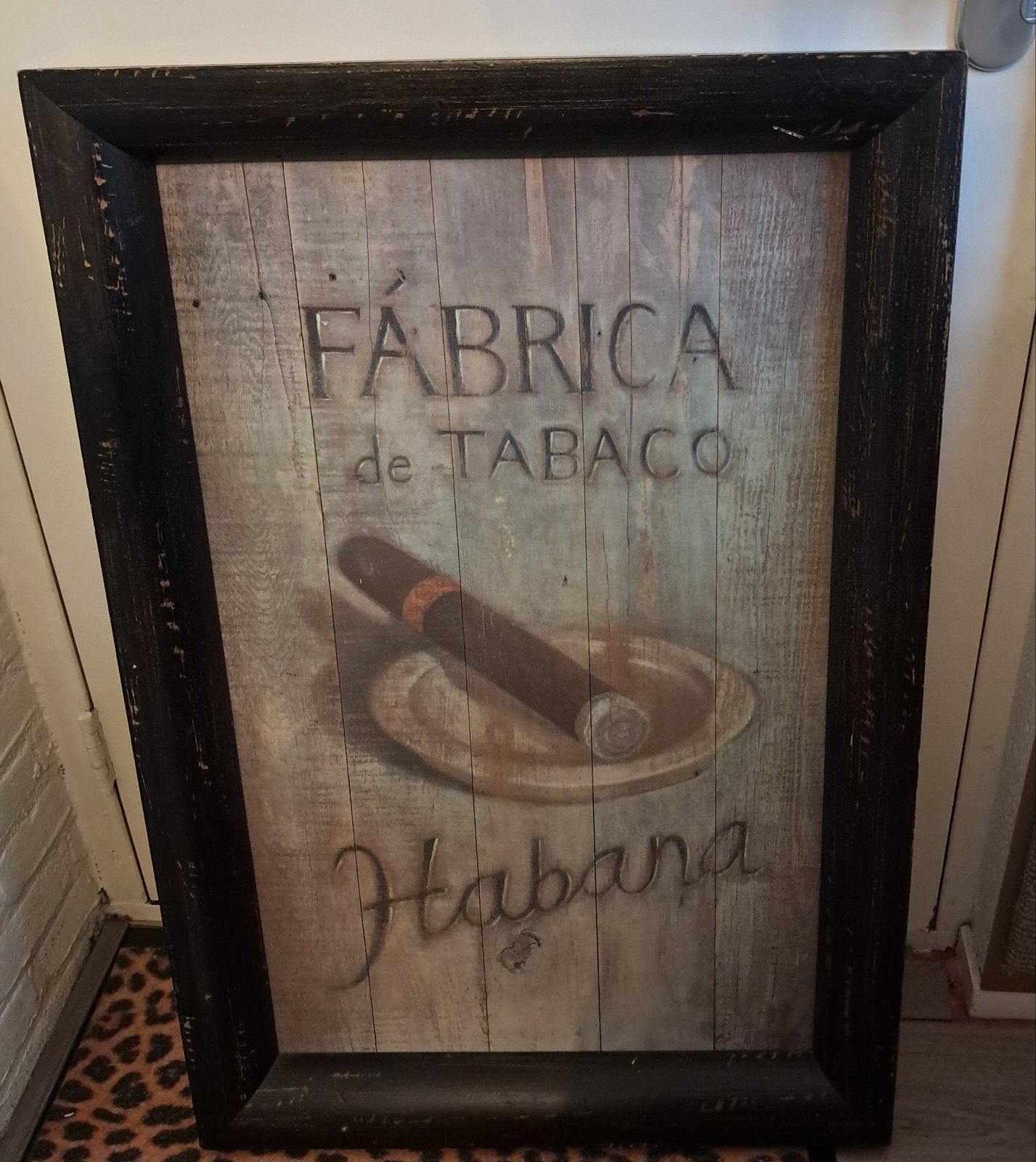 Fabrica de Tabaco Habana schilderij, Ophalen, Overige typen, Zo goed als nieuw, 75 – 100
