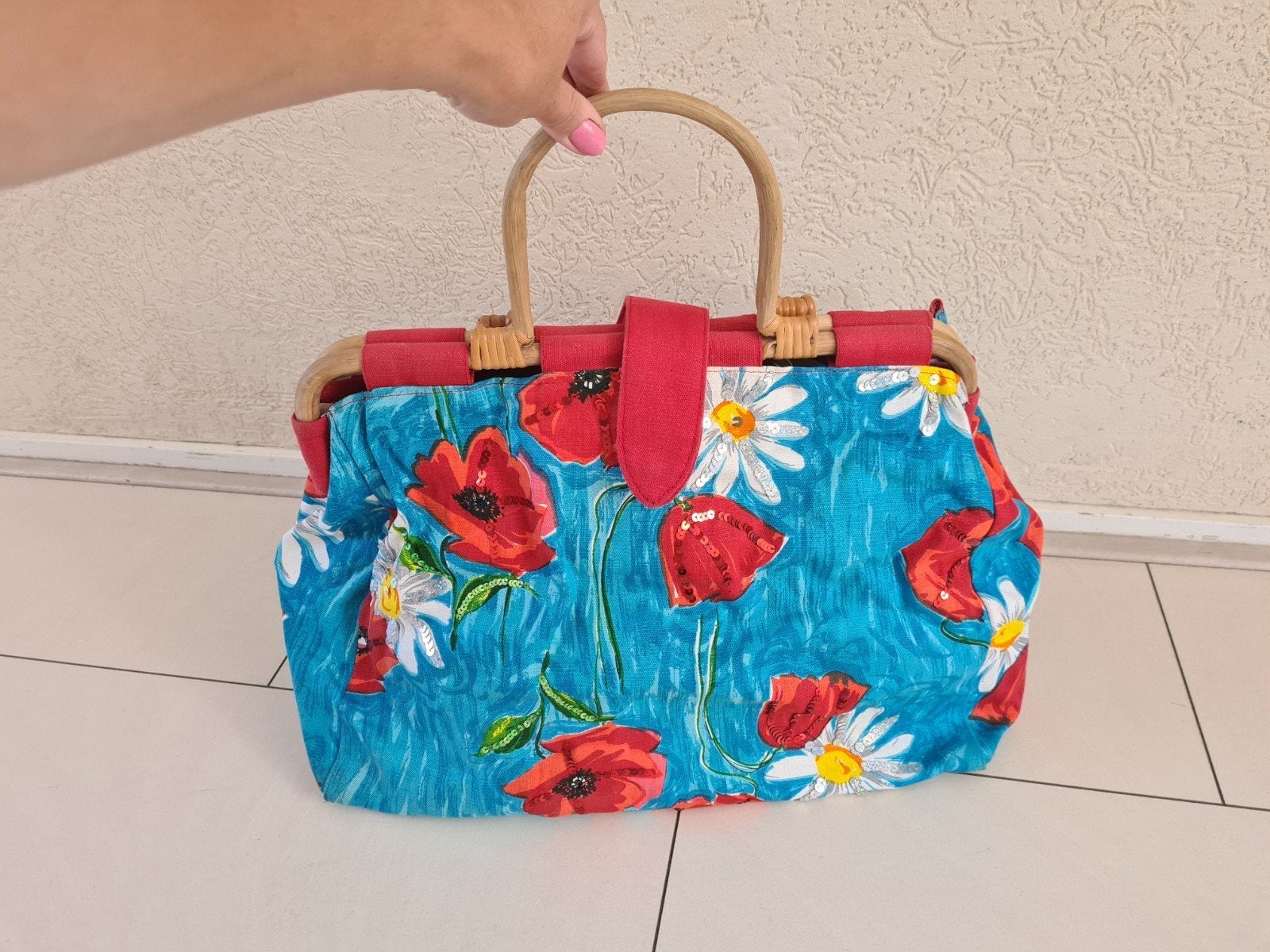 leuke zomer tas, Sieraden, Tassen en Uiterlijk, Tassen | Damestassen, Ophalen, Zo goed als nieuw