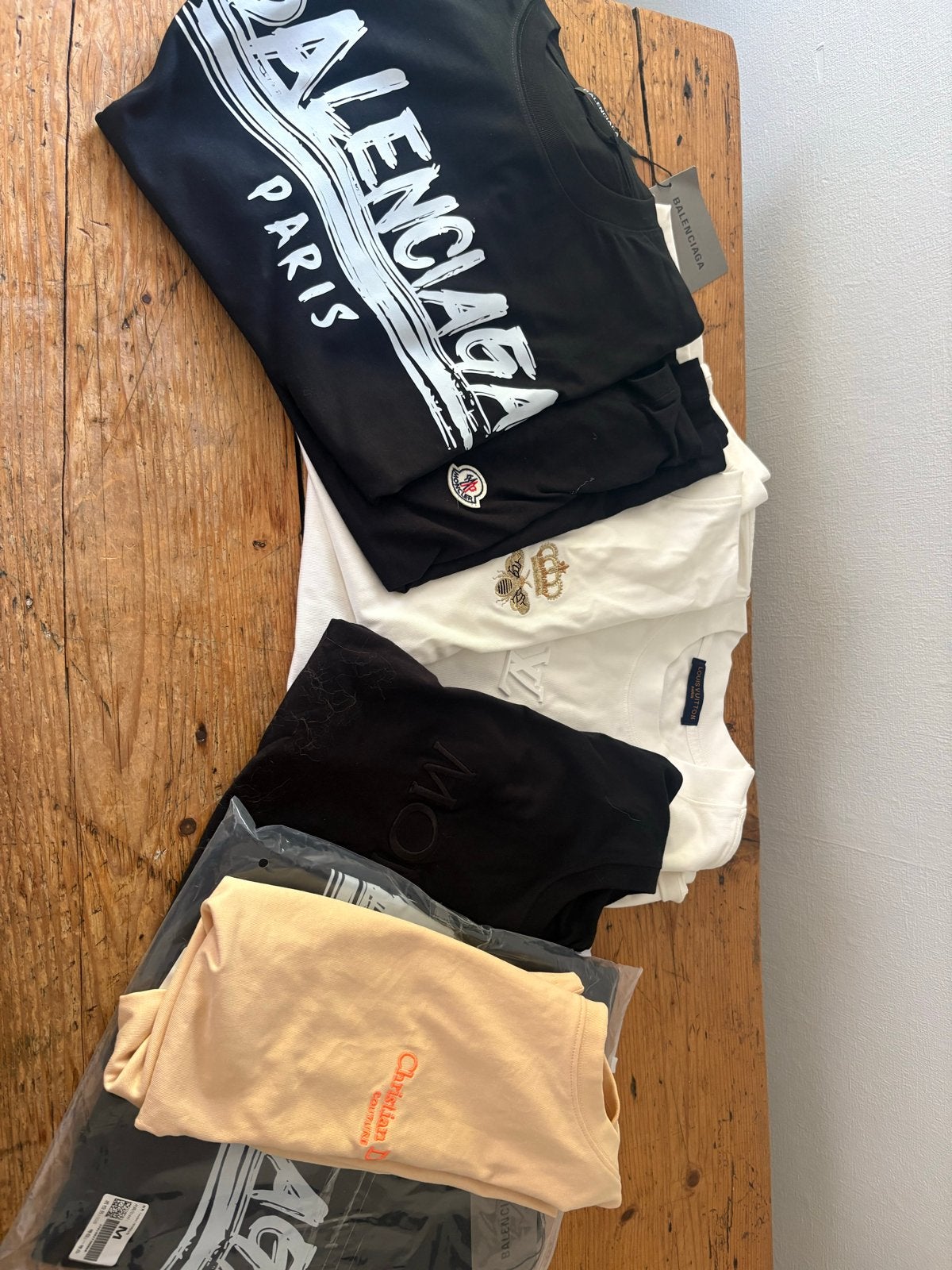 Designer T-shirts: Balenciaga, Moncler, Christian Dior, Ophalen of Verzenden, Nieuw, Overige maten, Zwart