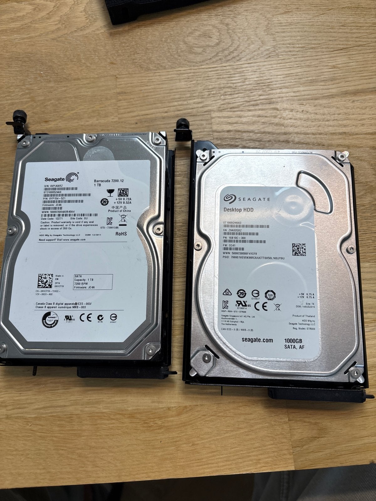 2x Seagate Barracuda 1TB HDD - Intern, SATA, Ophalen, Intern, Gebruikt, Desktop