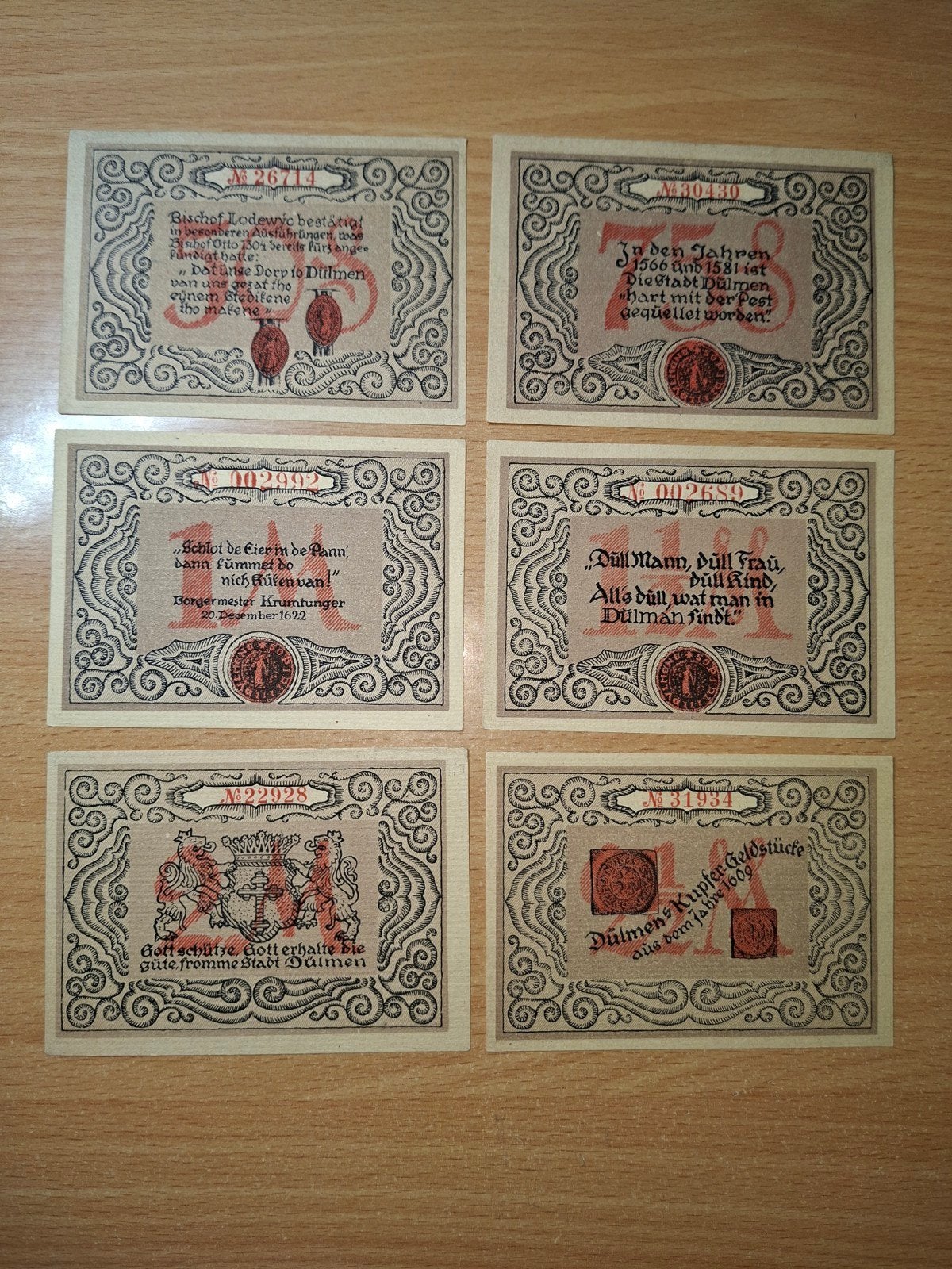 Duits Notgeld Dülmen Noodgeld, Ophalen of Verzenden, Duitsland