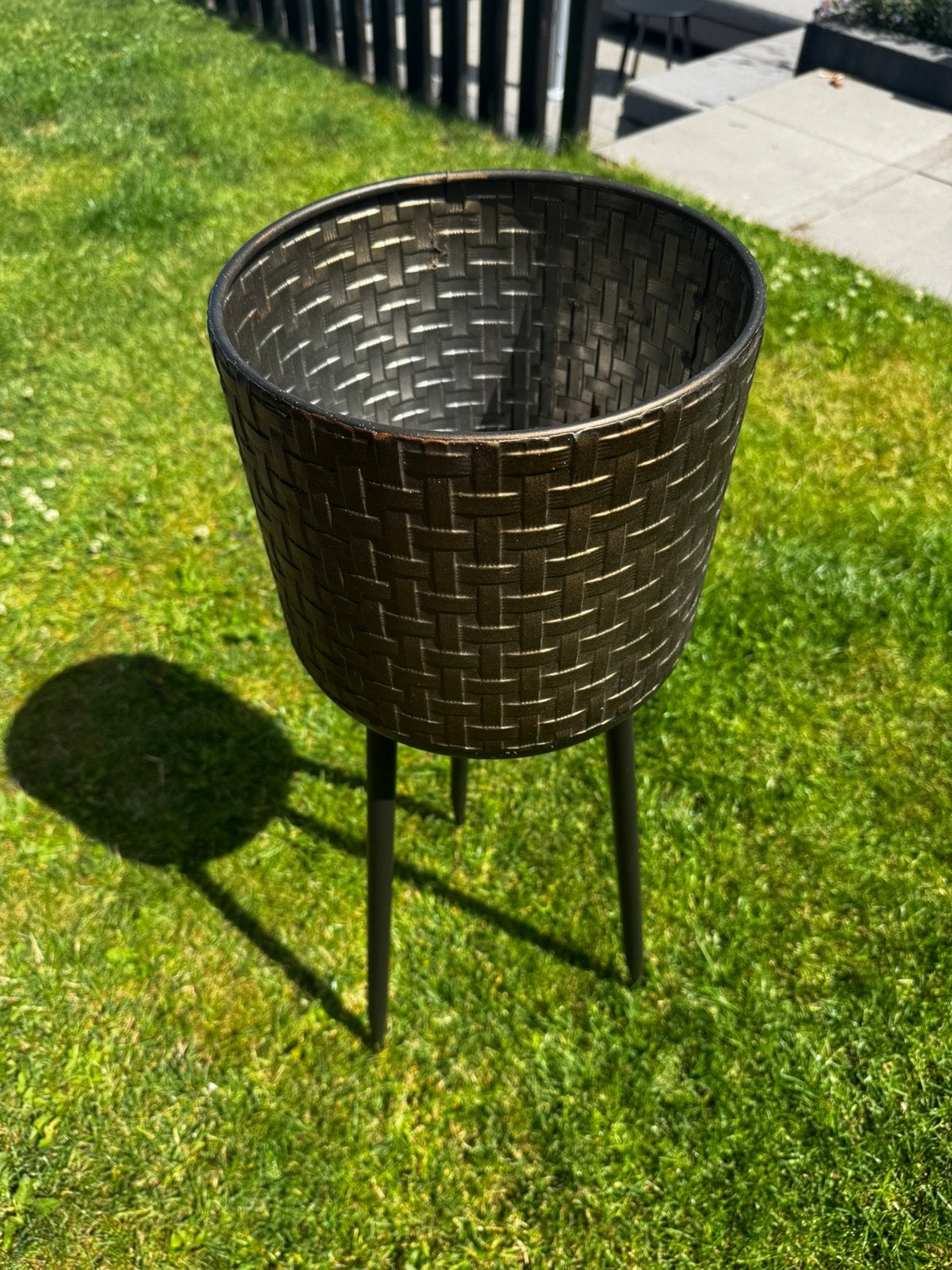 Intratuin metalen bloempot, Ophalen, Minder dan 60 cm, Rond, Zo goed als nieuw