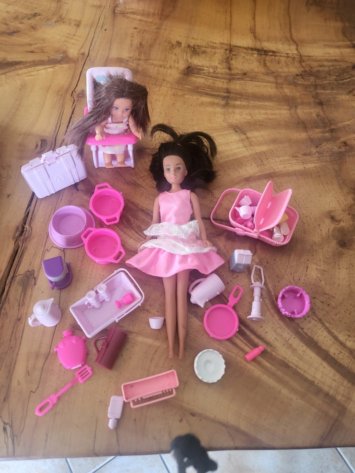 Barbie en babypop met accessoires, Ophalen of Verzenden, Zo goed als nieuw, Barbie